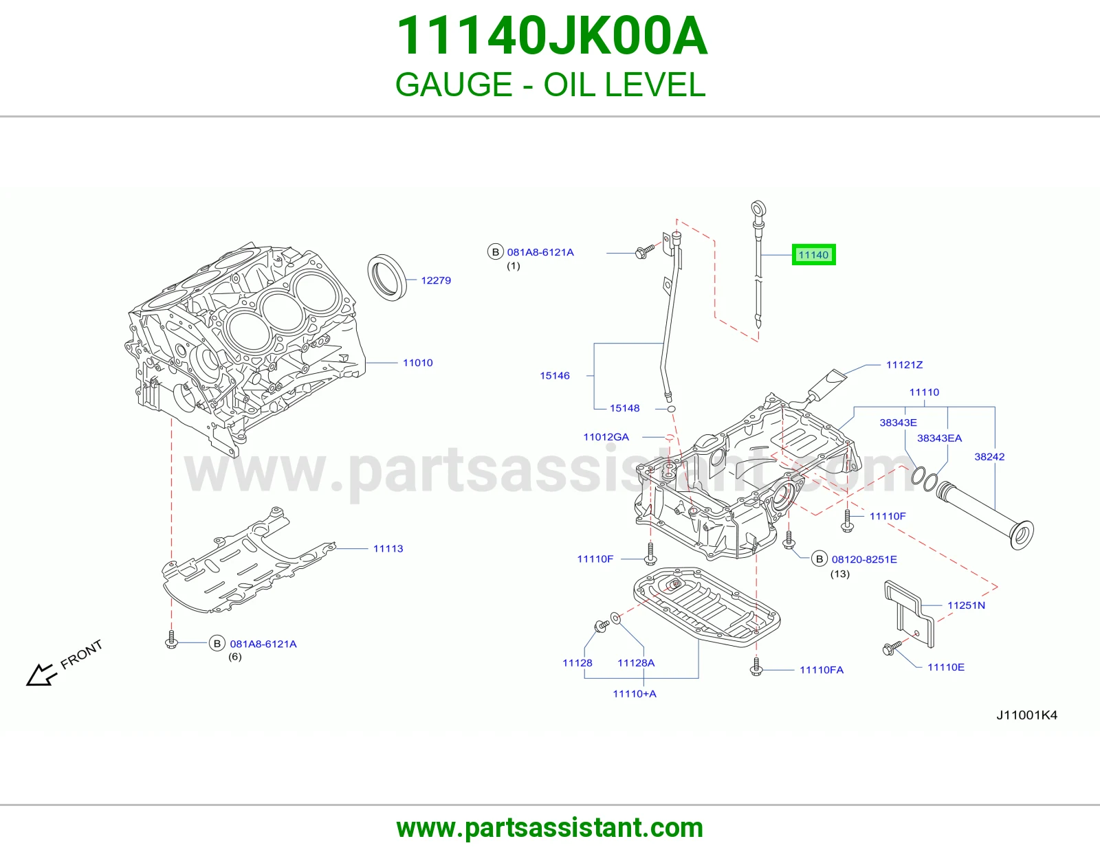 عيار زيت مكينه 11140JK00A