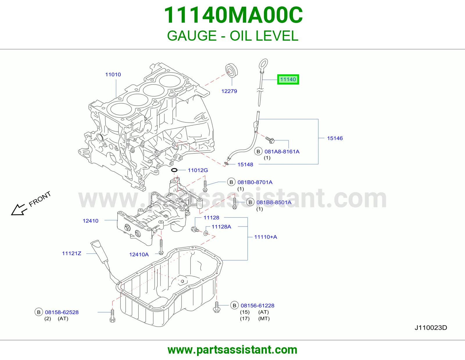 عيار زيت مكينه 11140MA00C