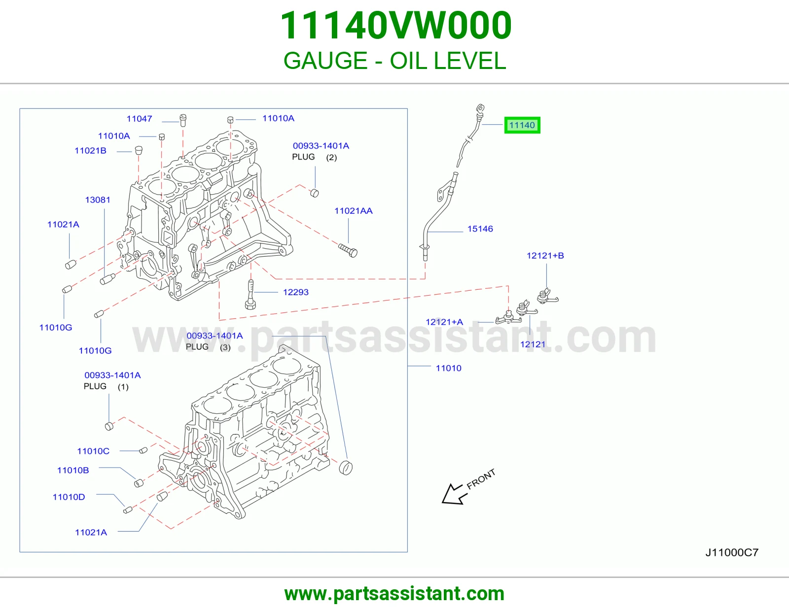 عيار زيت مكينه 11140VW000