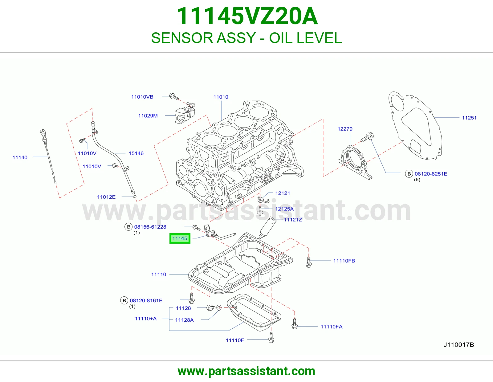 حساس كرتير زيت مكينه 11145VZ20A