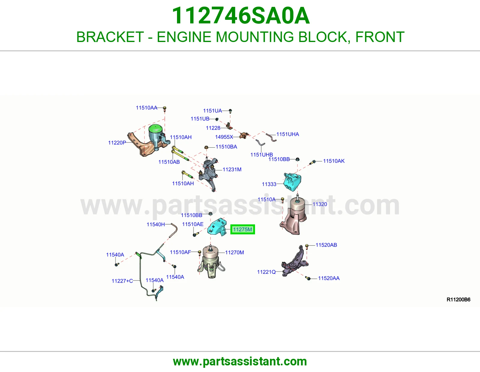 قاعده كرسي مكينه امامي 112746SA0A