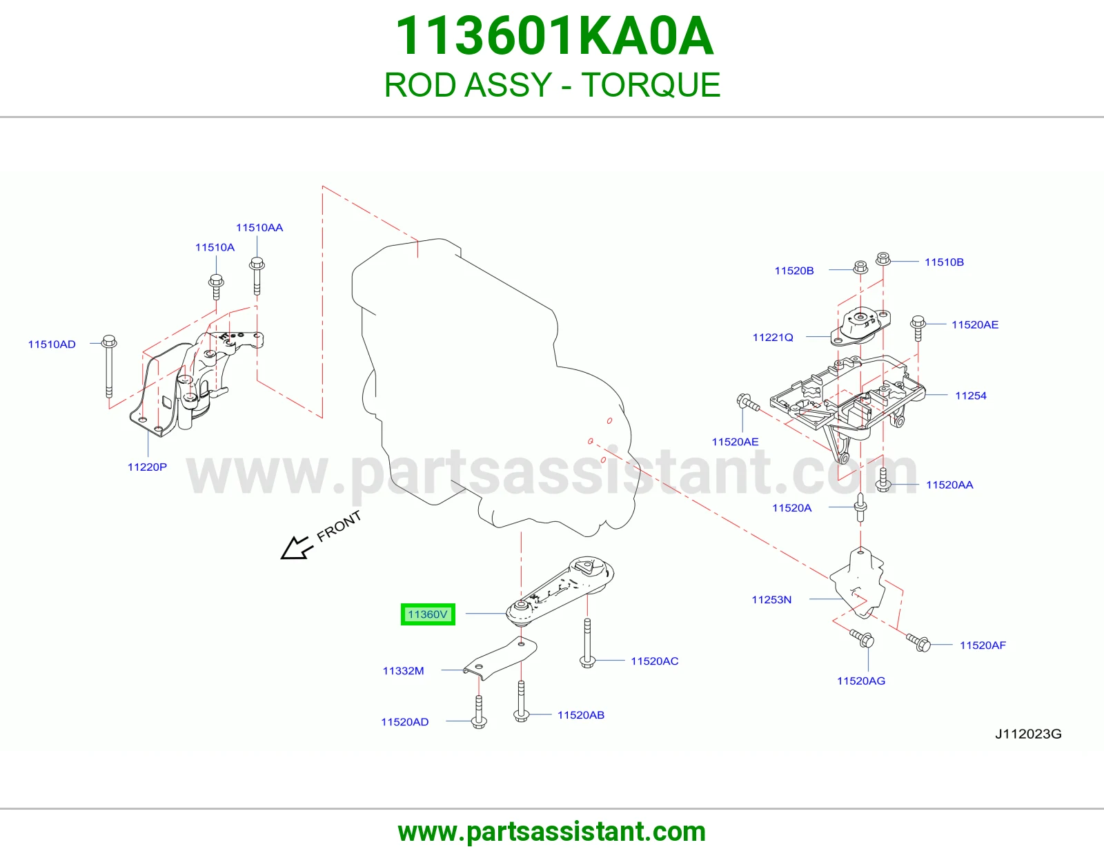 كرسي مكينه تحت 113601KA0A