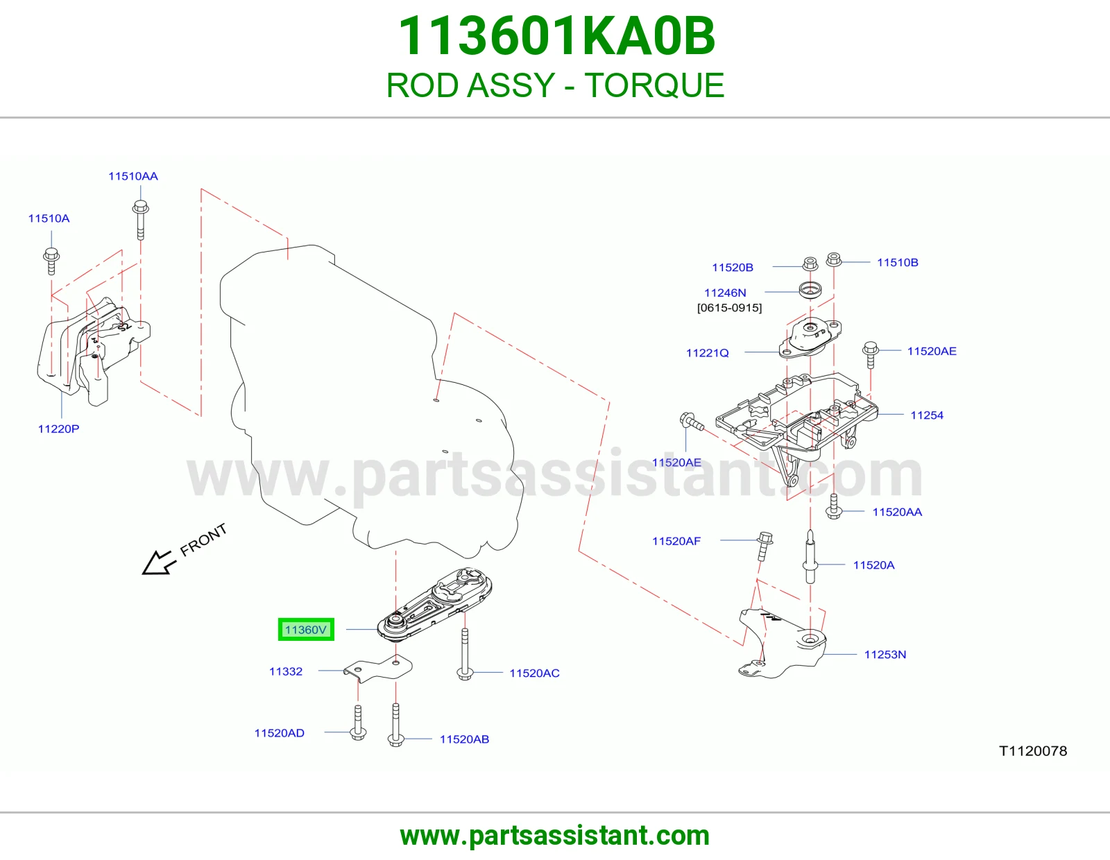 كرسي مكينه تحت 113601KA0B