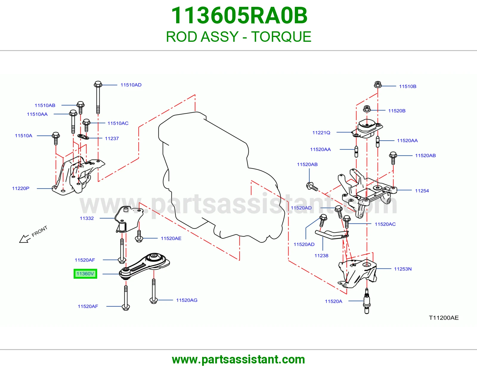 كرسي مكينه تحت 113605RA0B