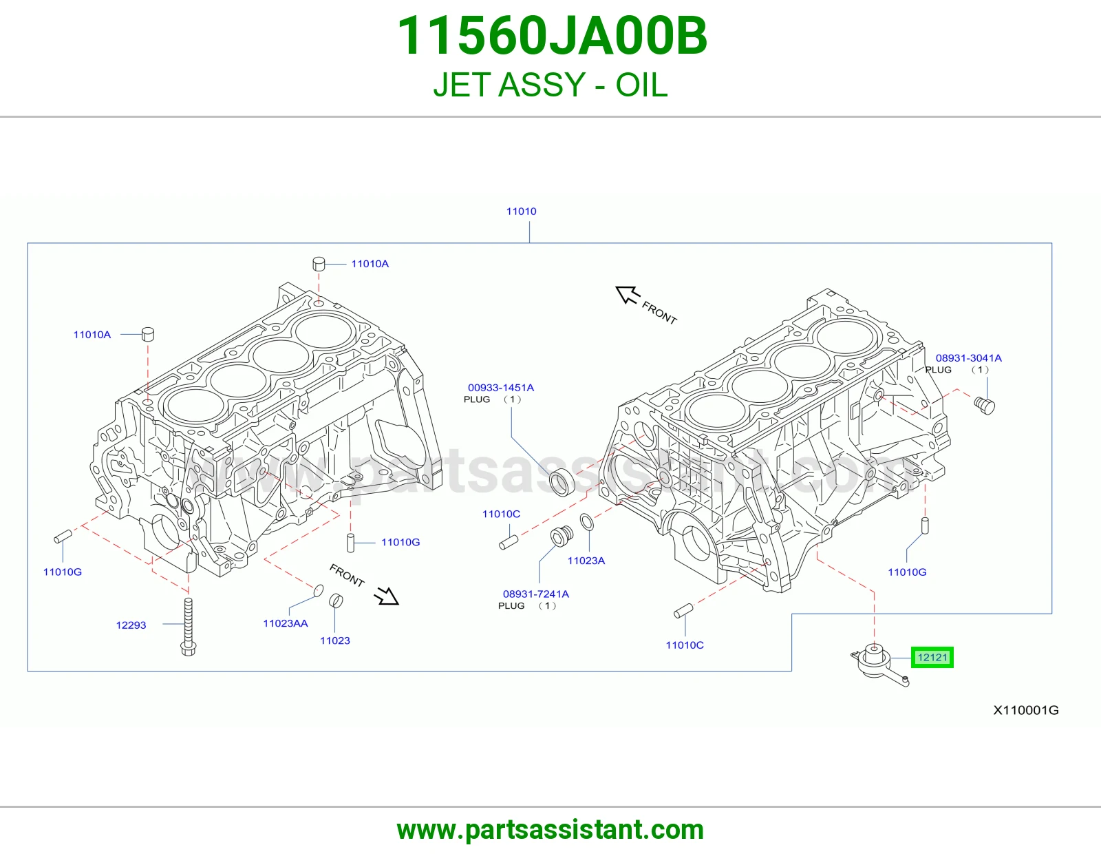 JET ASSY - OIL 11560JA00B