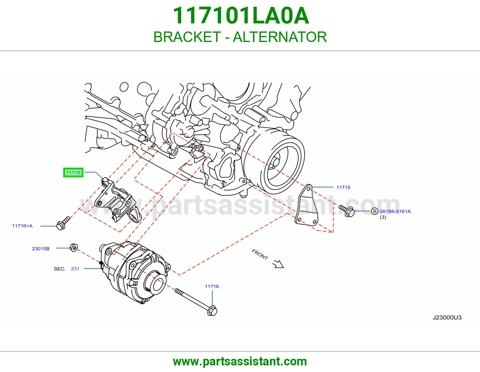 ميزانيه كرسي دينمو كهرب 117101LA0A