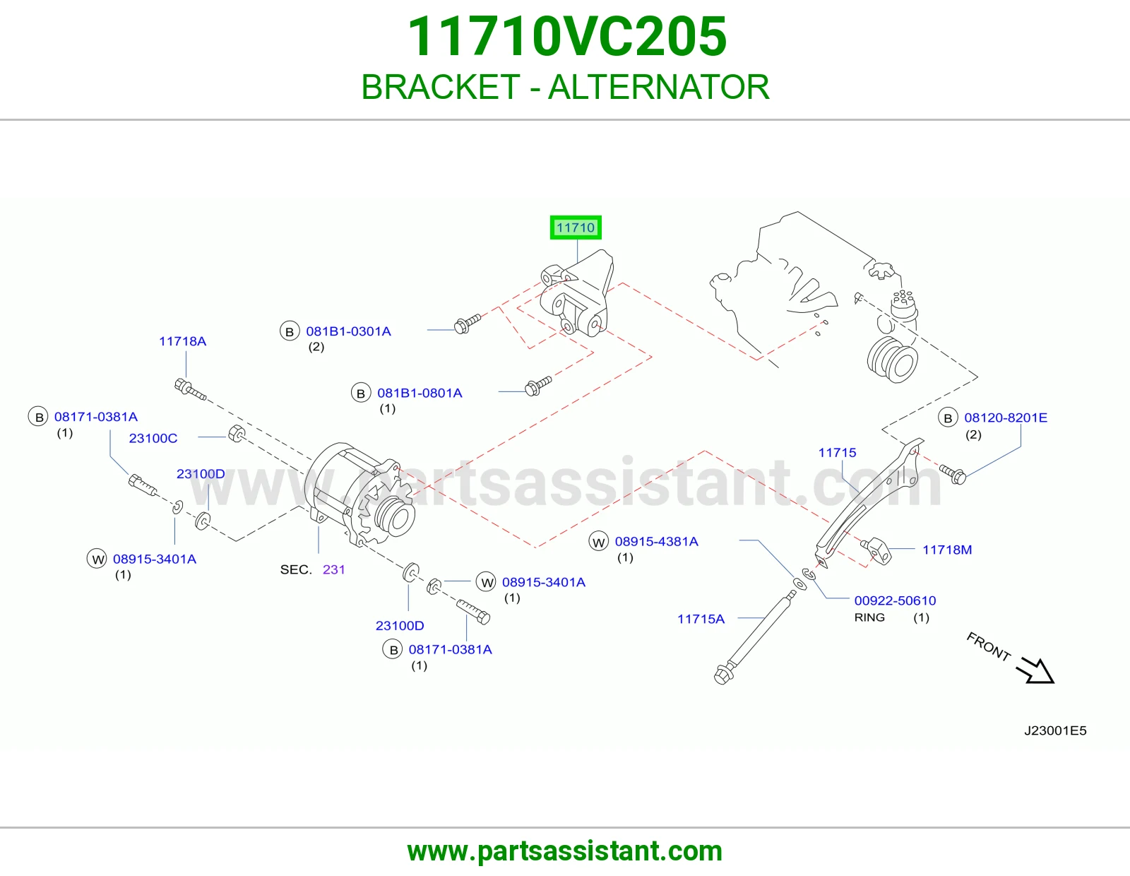 ميزانيه كرسي دينمو كهرب 11710VC205