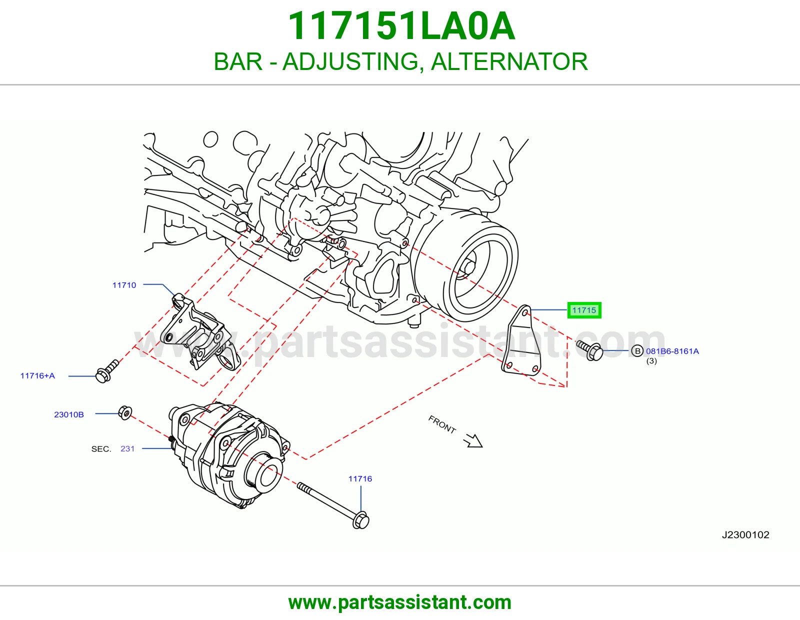 ميزانيه كرسي دينمو كهرب 117151LA0A