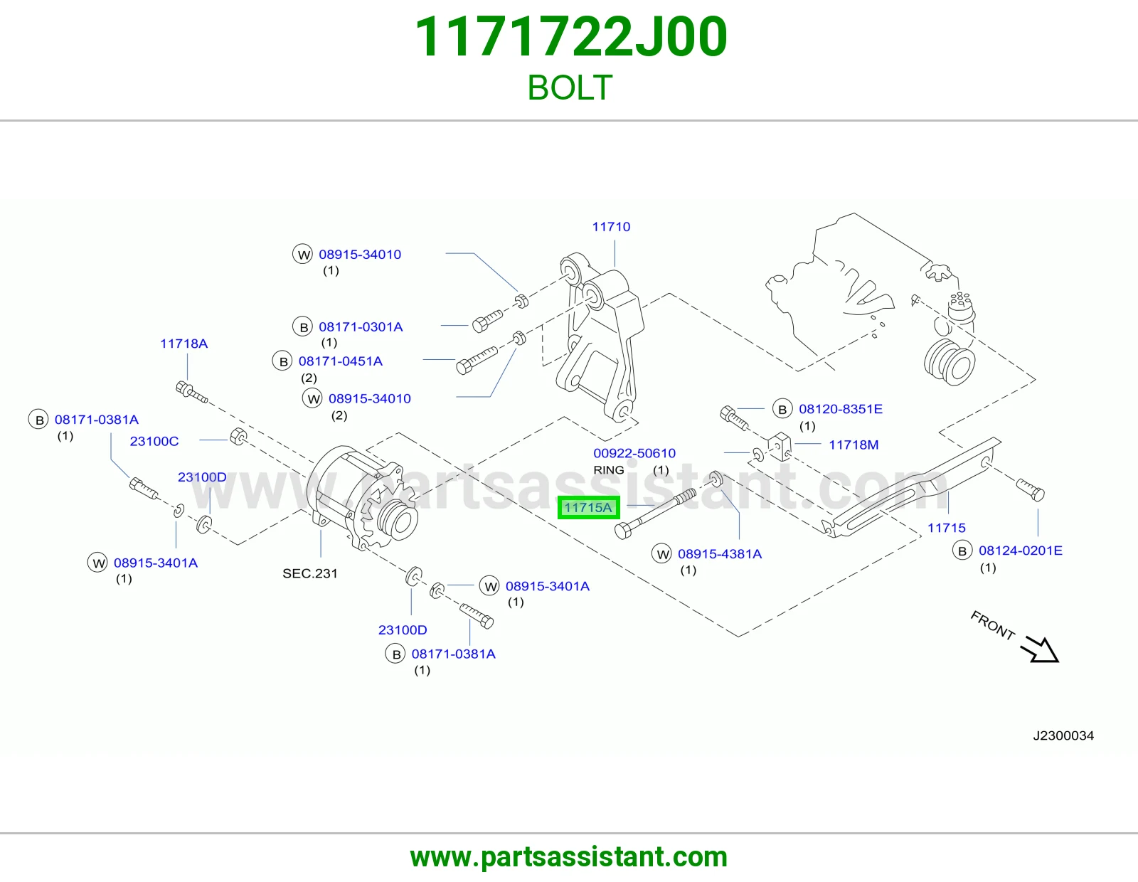 BOLT 1171722J00