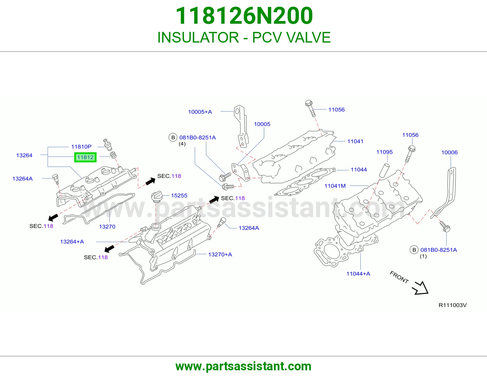 عازل بلف PCV 118126N200