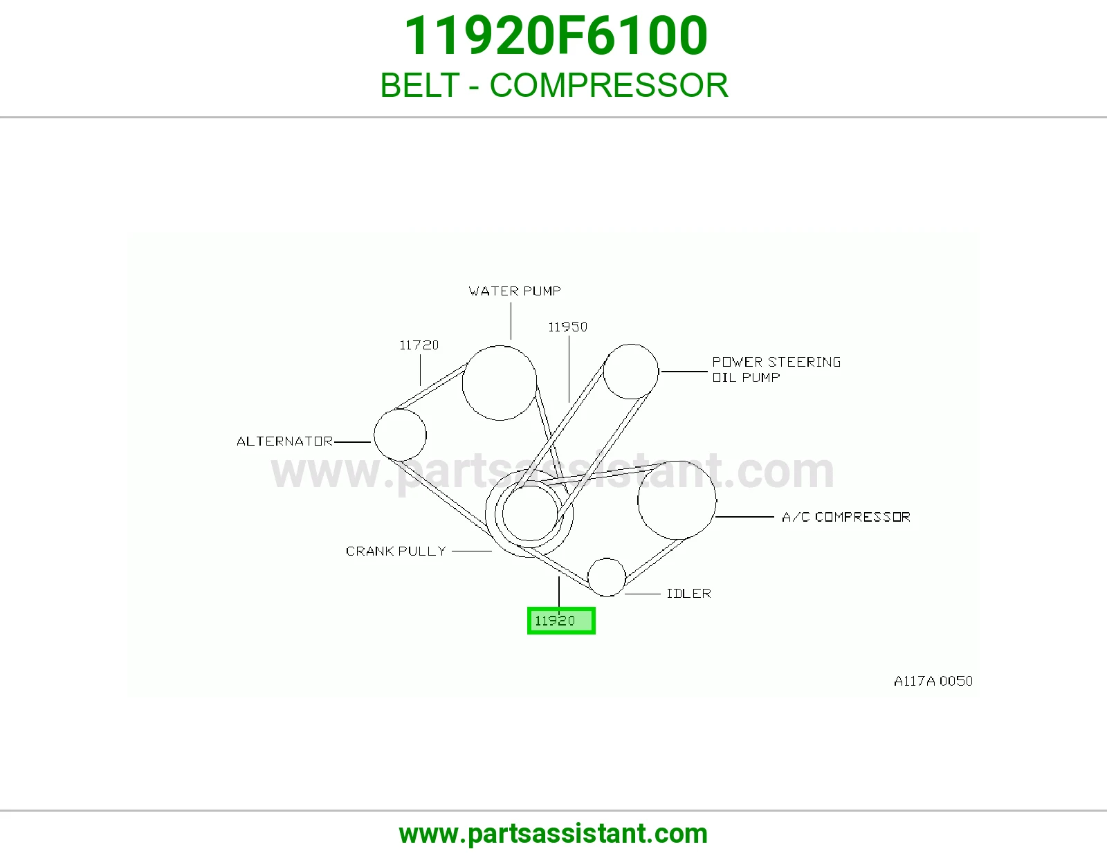 BELT - COMPRESSOR 11920F6100