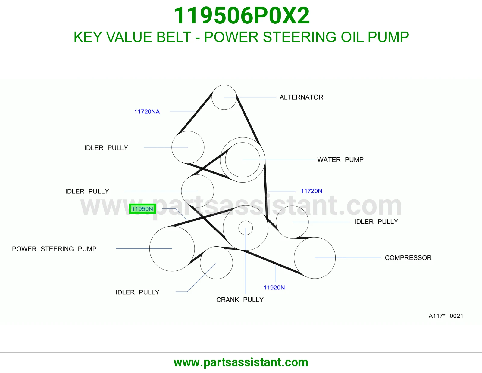 سير علبه دركسون 119506P0X2