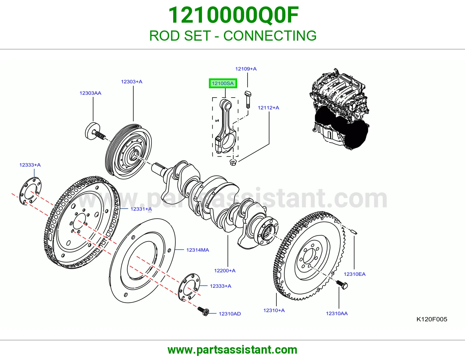 طقم أذرعة توصيل 1210000Q0F
