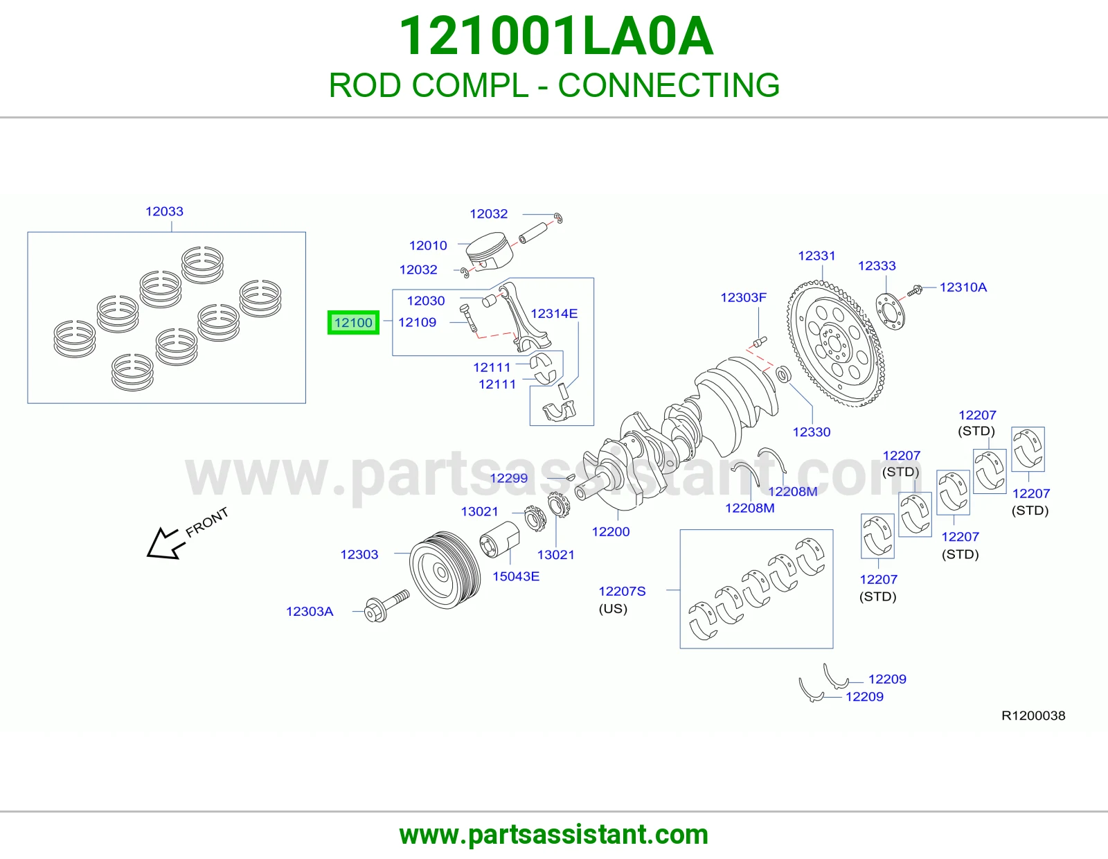 ذراع بستم مكينه 121001LA0A