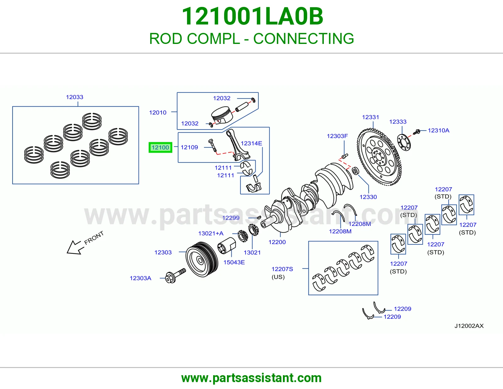 ذراع بستم مكينه 121001LA0B