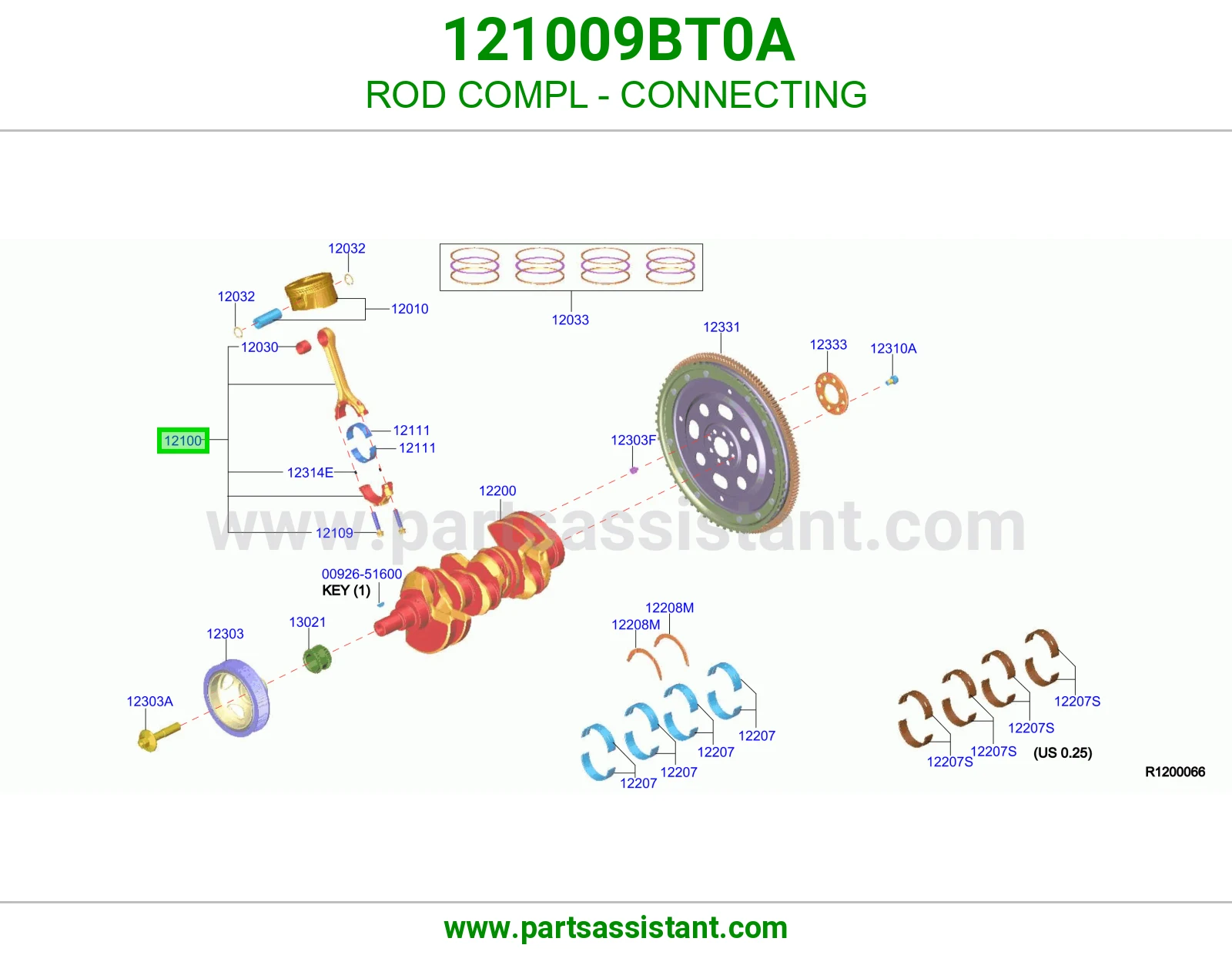 ذراع بستم مكينه 121009BT0A
