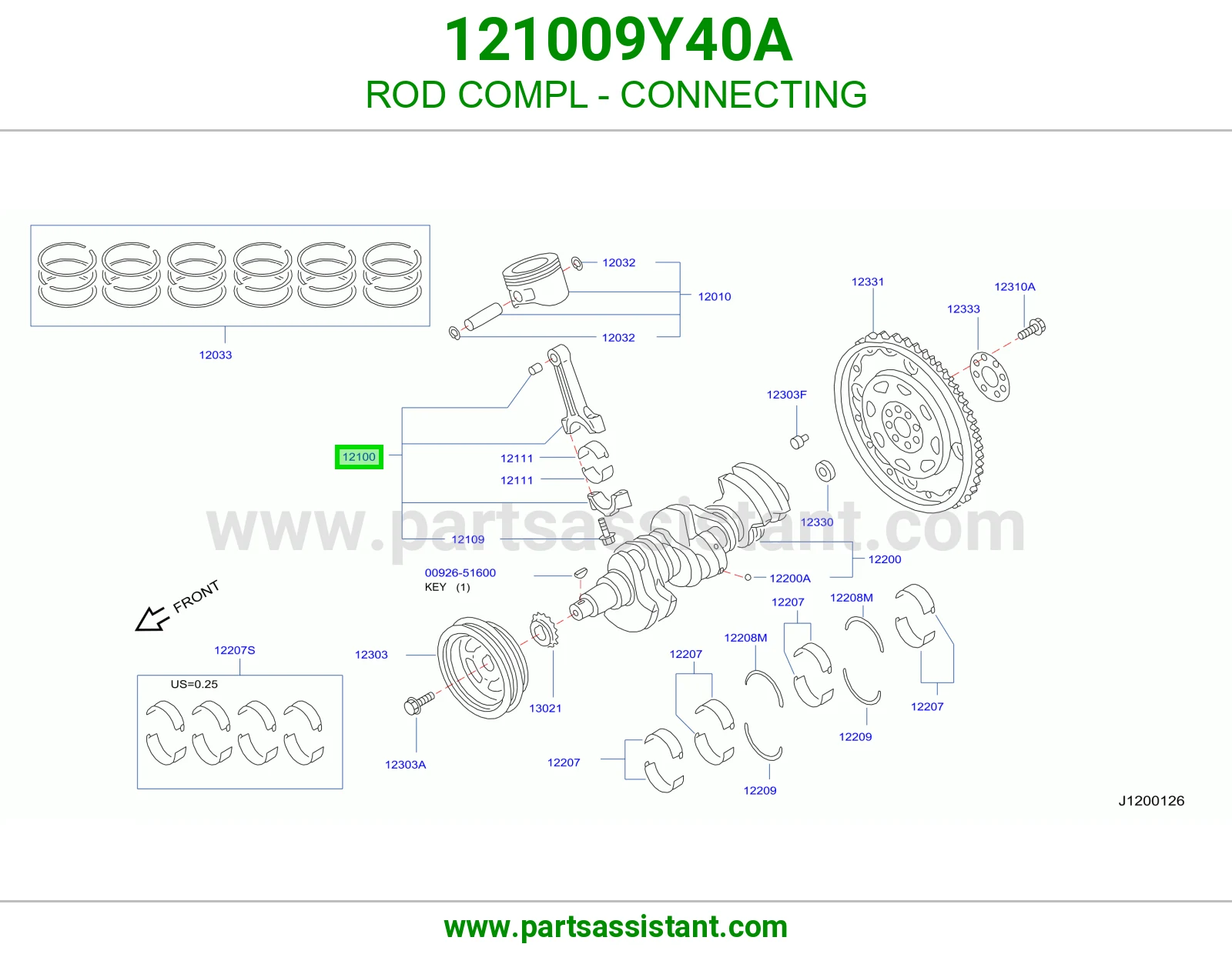 ROD COMPL - CONNECTING 121009Y40A