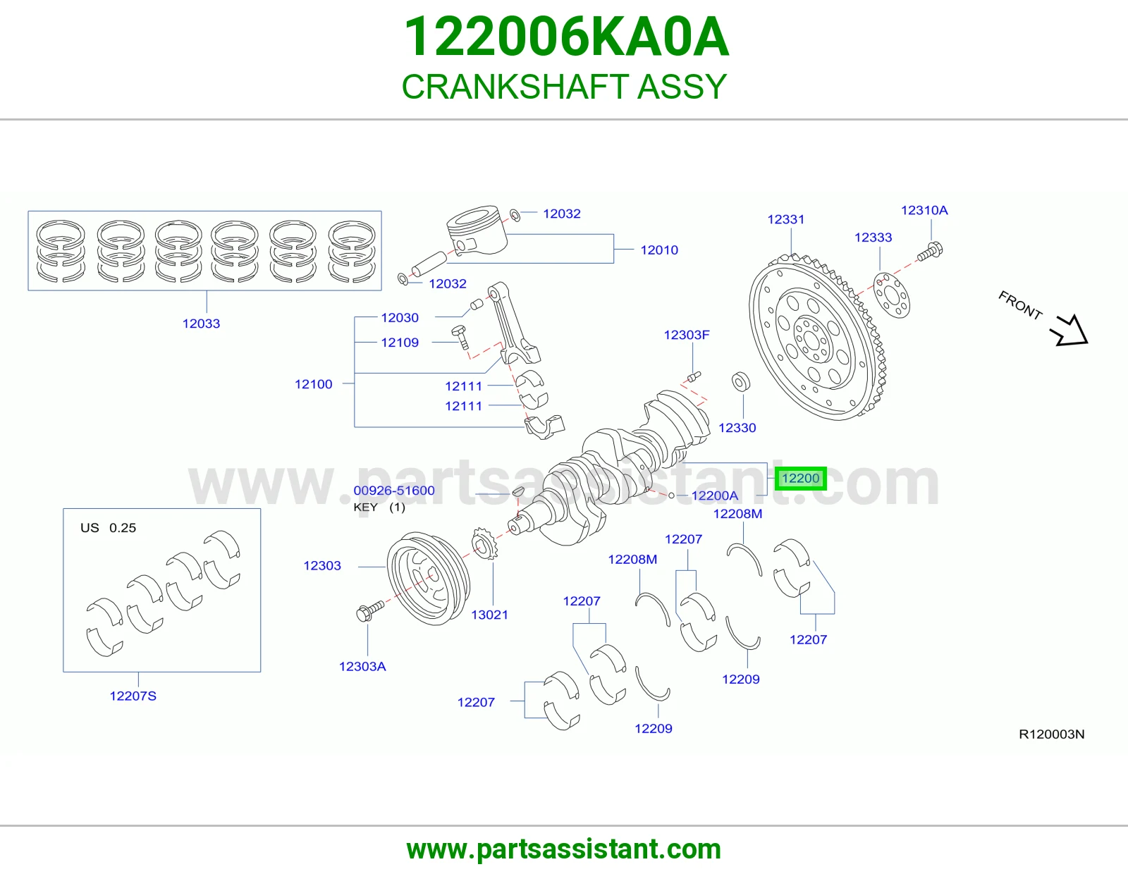 عمود كرنك مكينه 122006KA0A