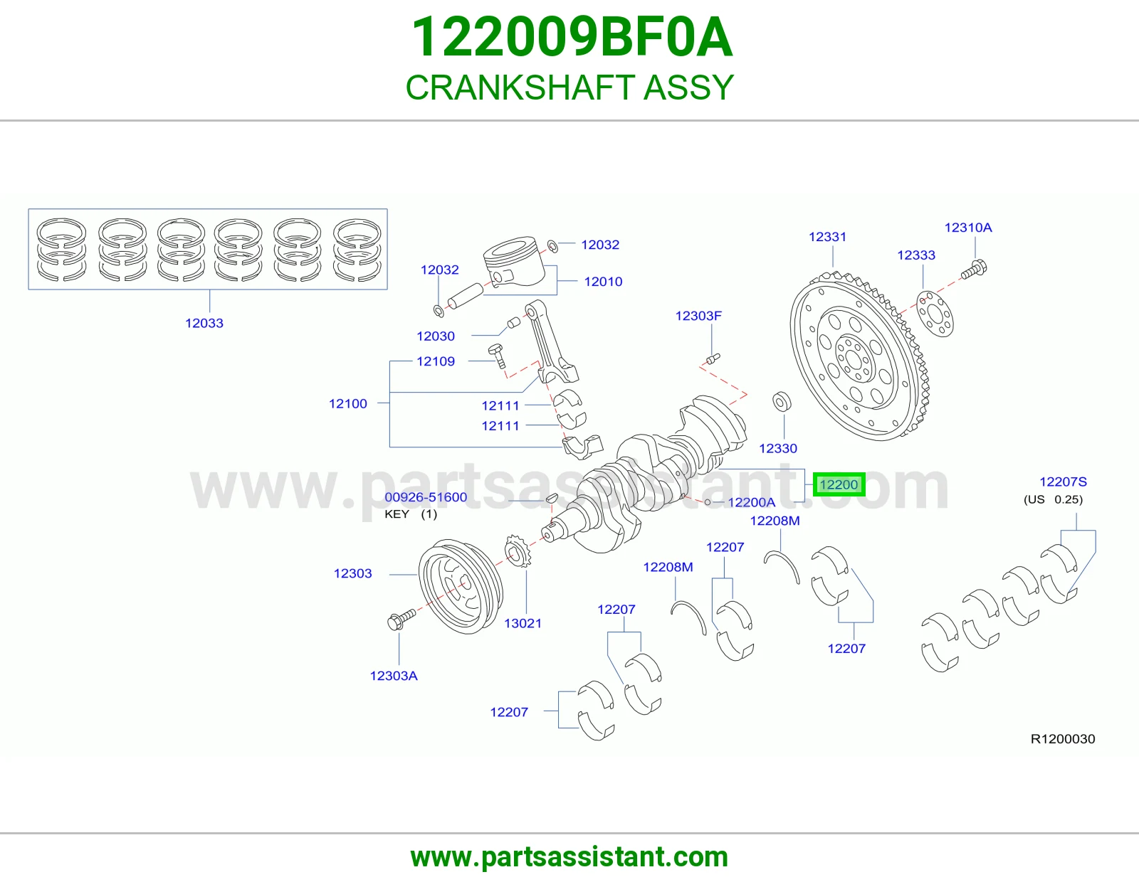 عمود كرنك مكينه 122009BF0A