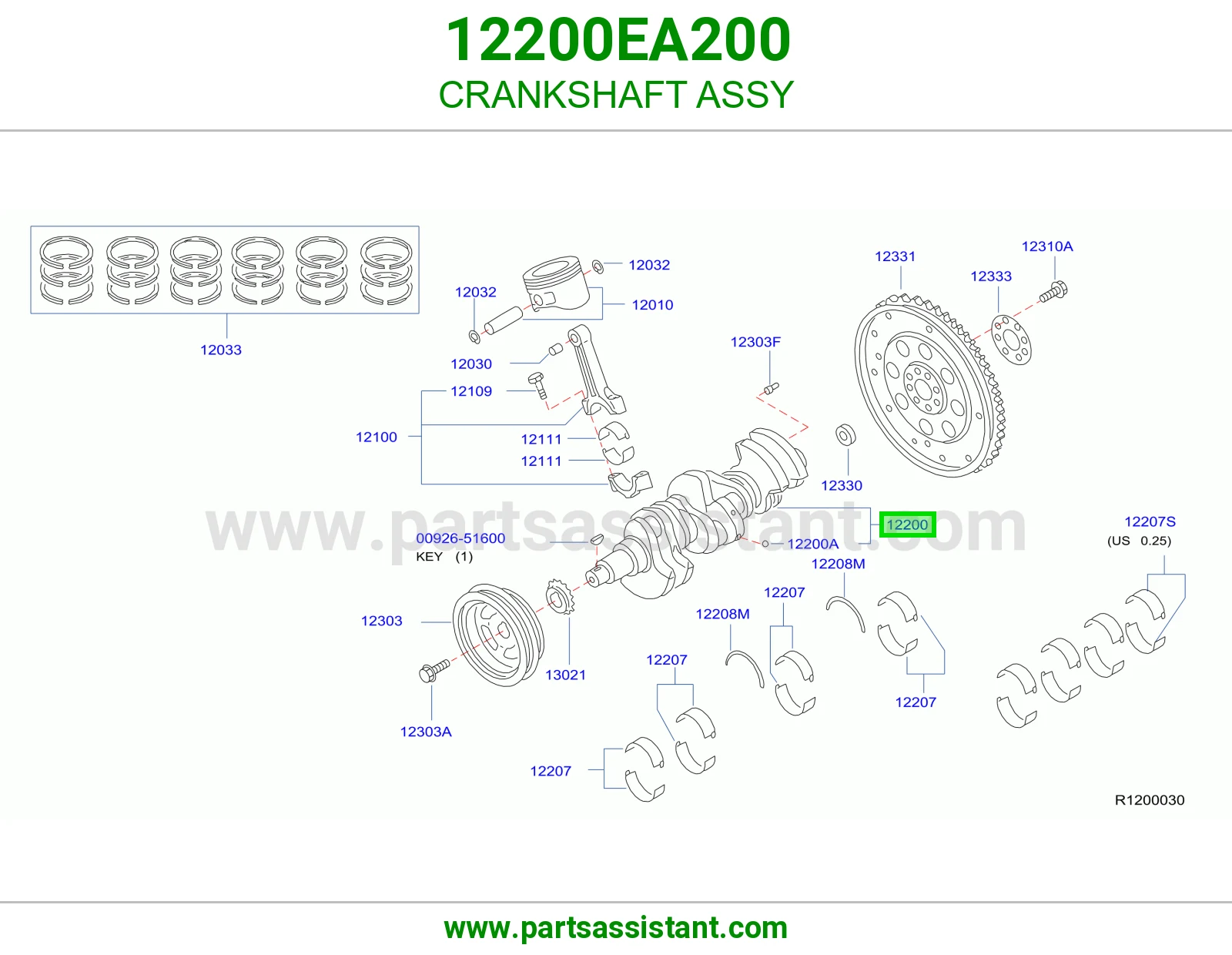 عمود كرنك مكينه 12200EA200