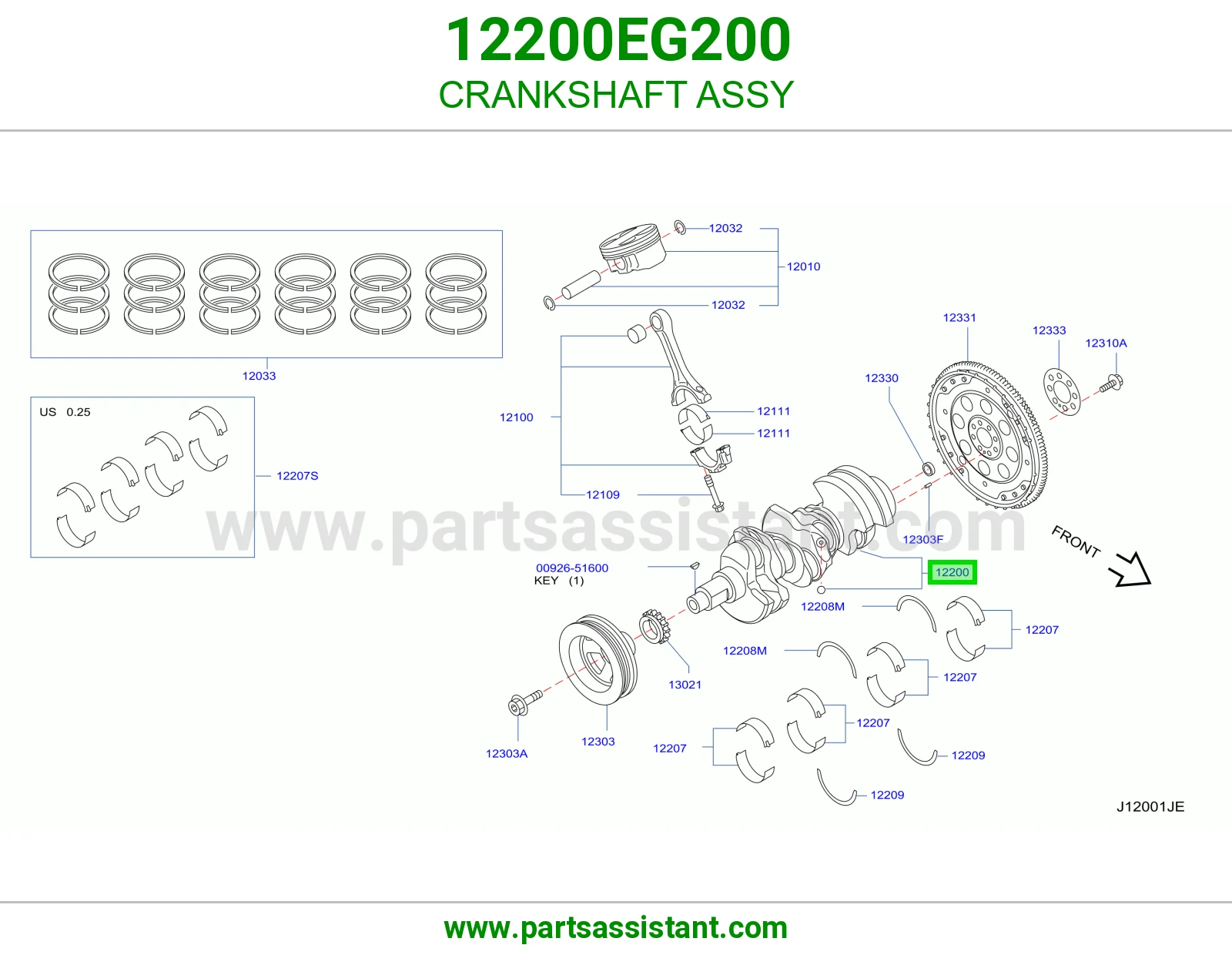 عمود كرنك مكينه 12200EG200