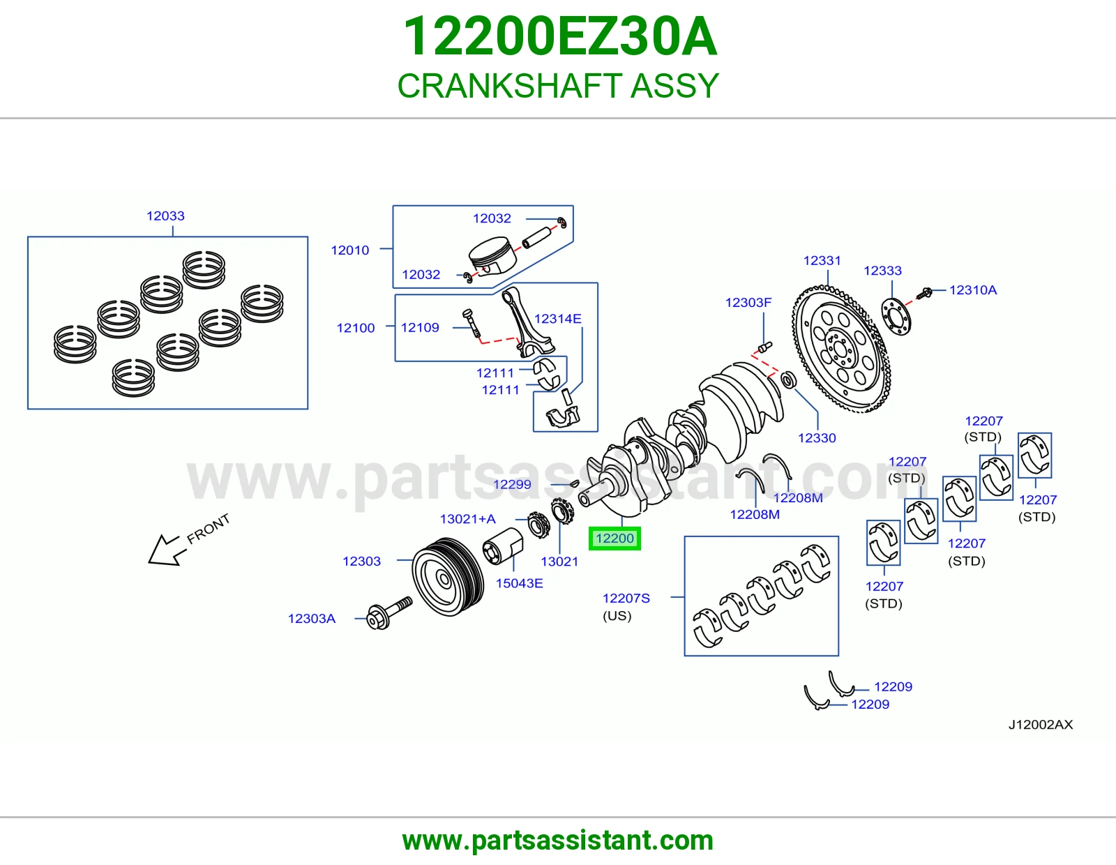 عمود كرنك مكينه 12200EZ30A