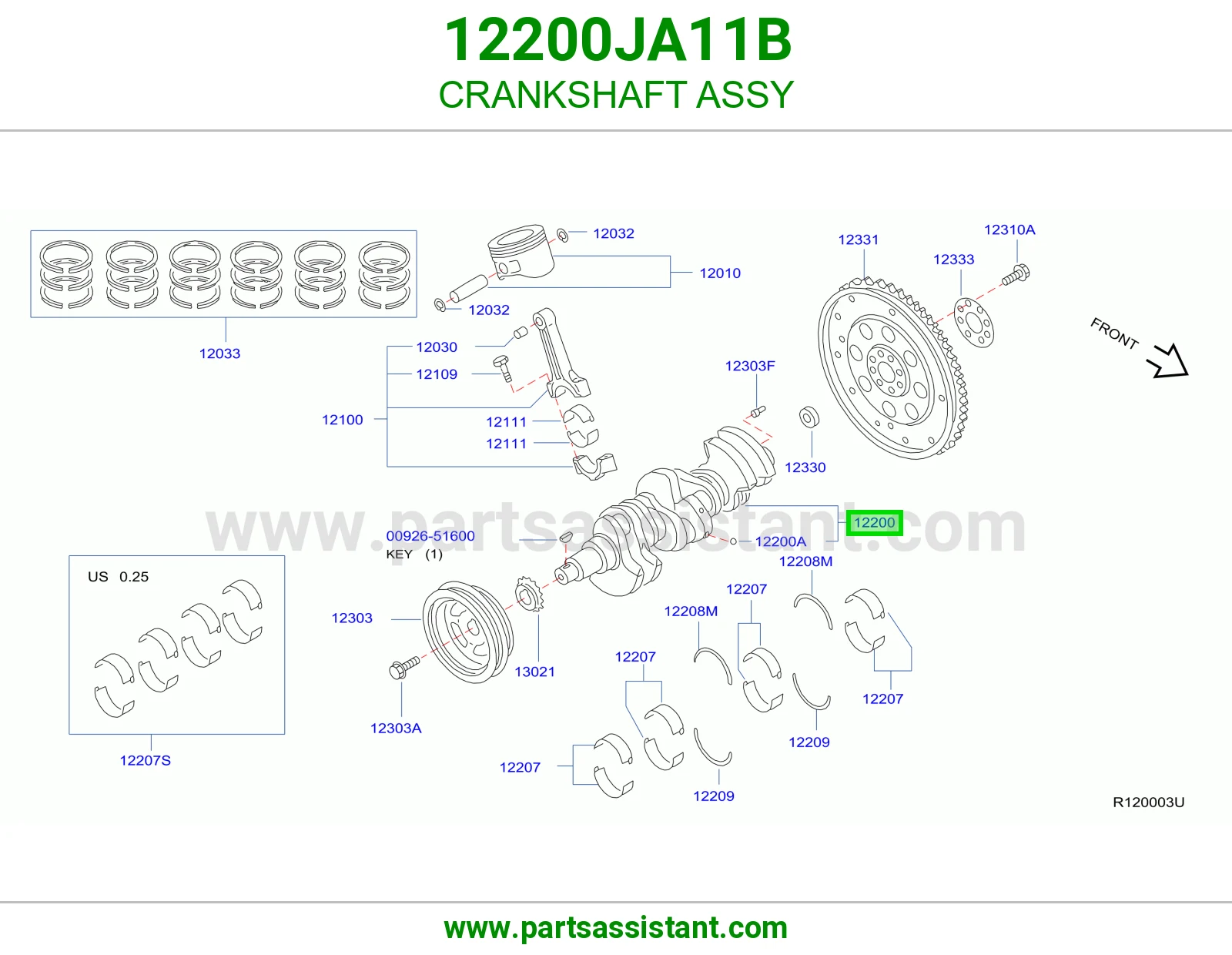 عمود كرنك مكينه 12200JA11B