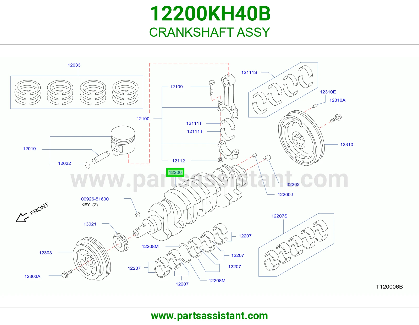 عمود كرنك مكينه 12200KH40B