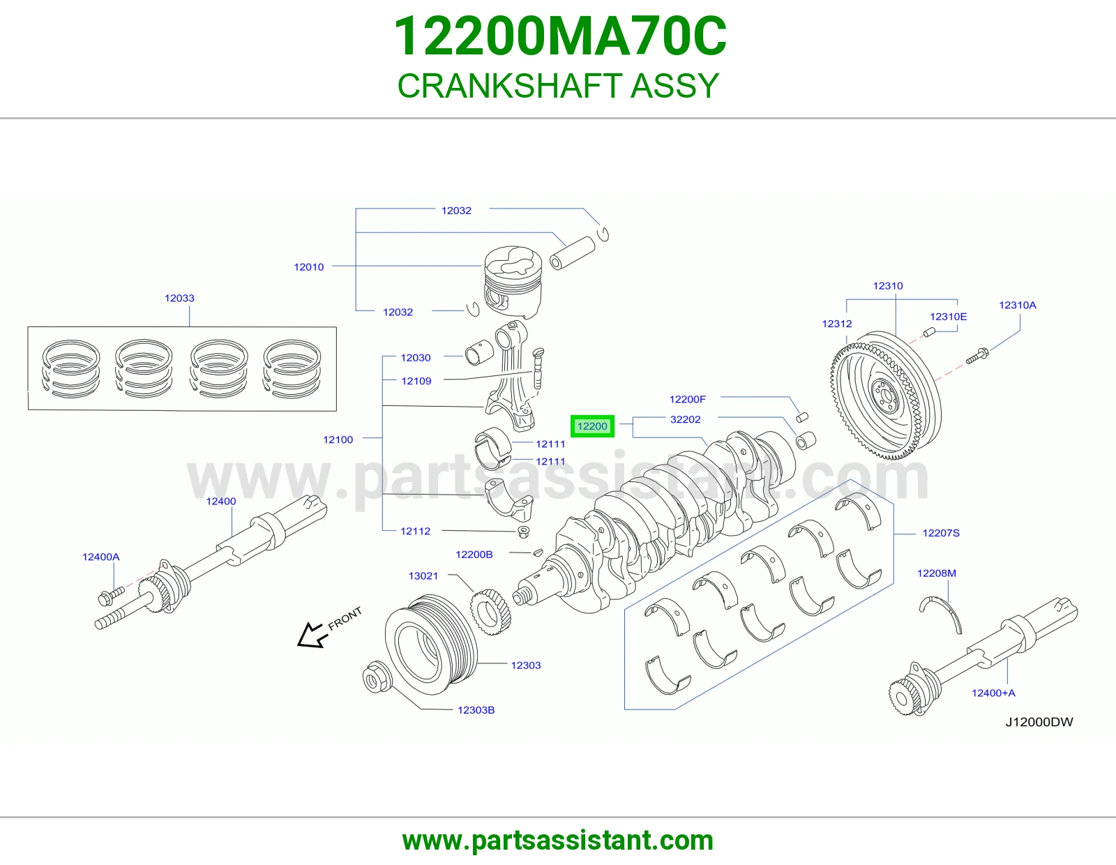 عمود كرنك مكينه 12200MA70C
