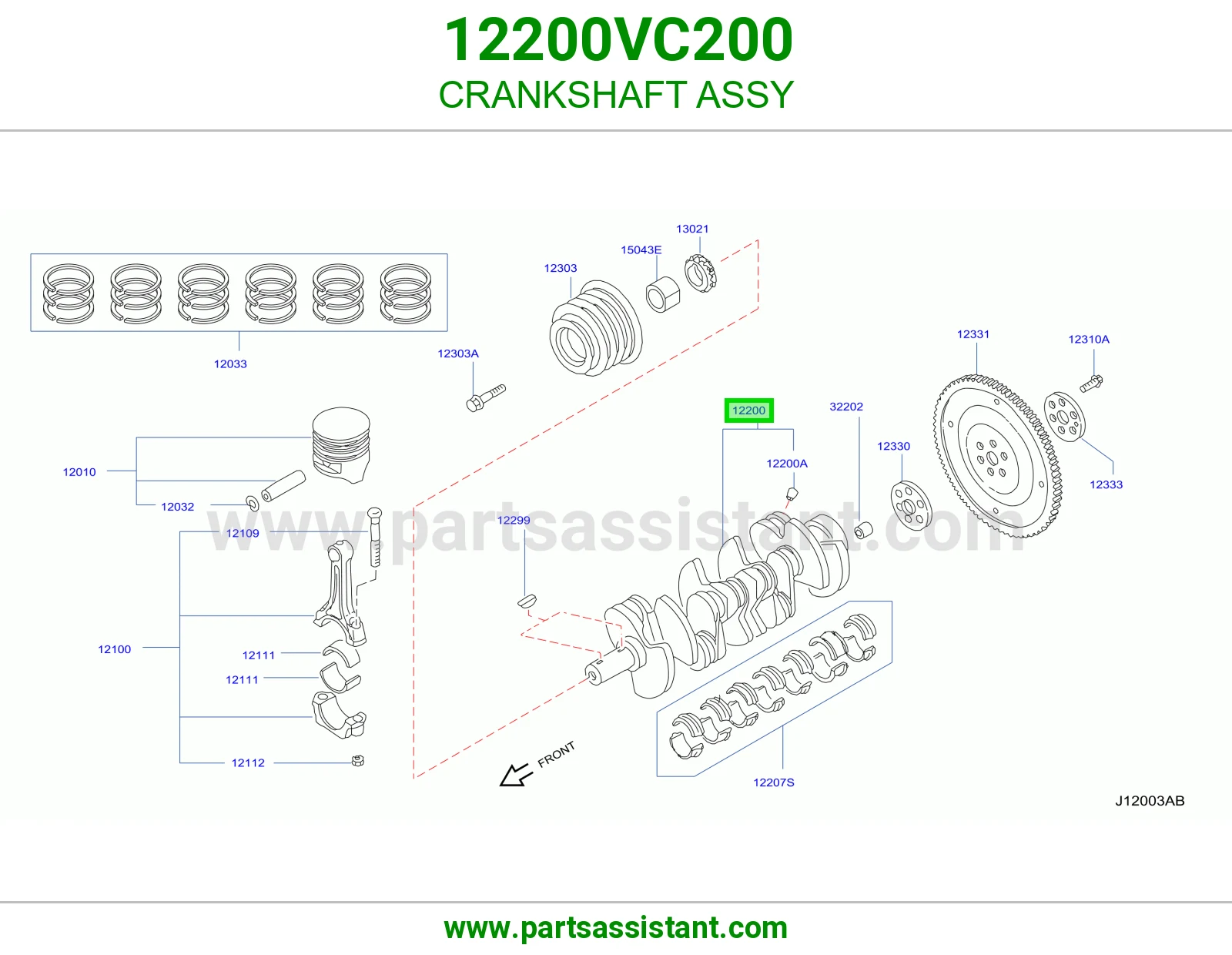 عمود كرنك مكينه 12200VC200