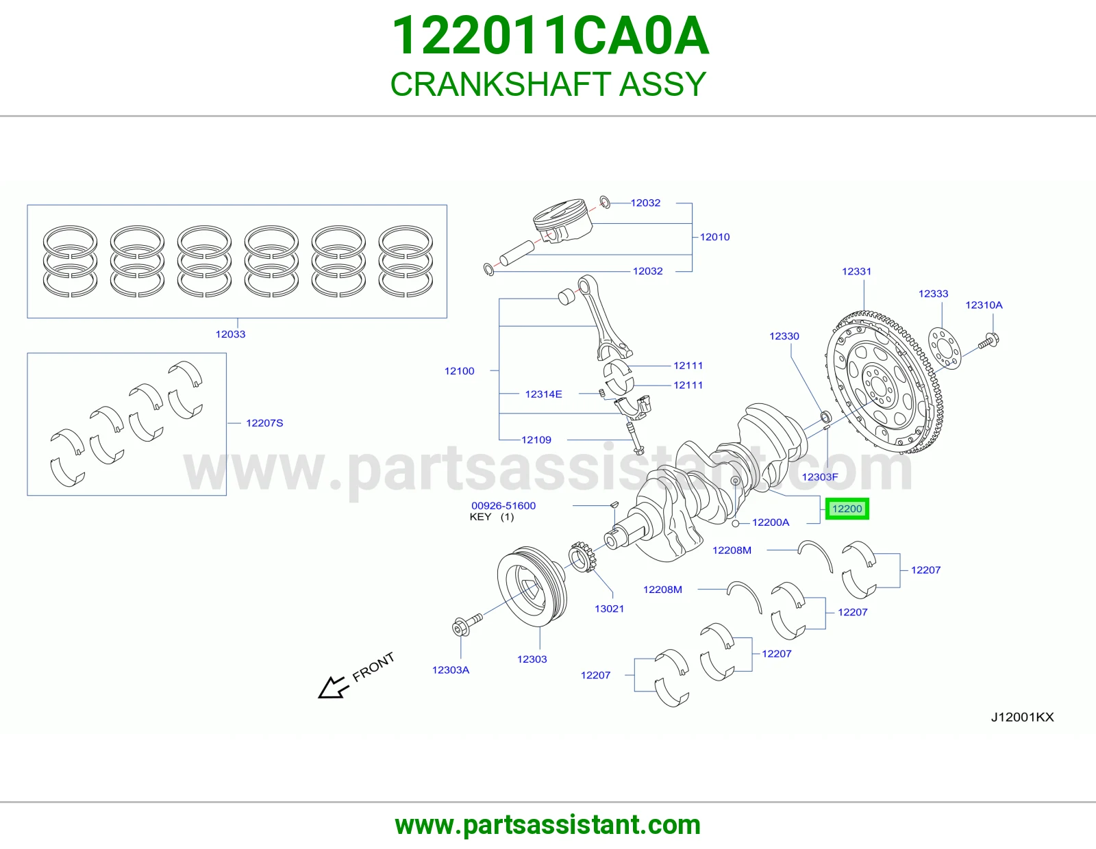 عمود كرنك مكينه 122011CA0A