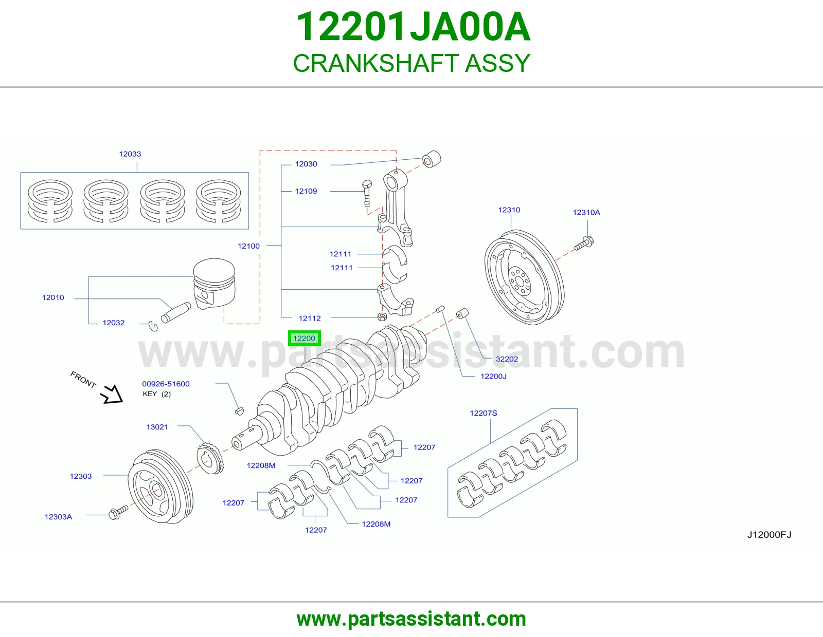CRANKSHAFT ASSY 12201JA00A