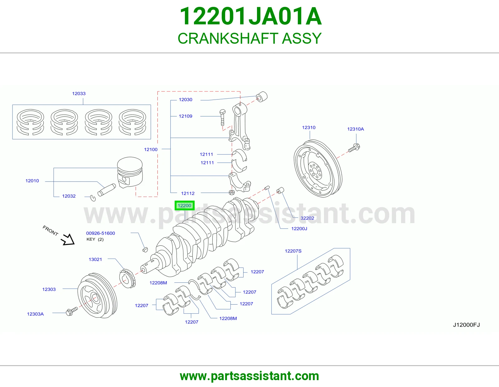 عمود كرنك مكينه 12201JA01A