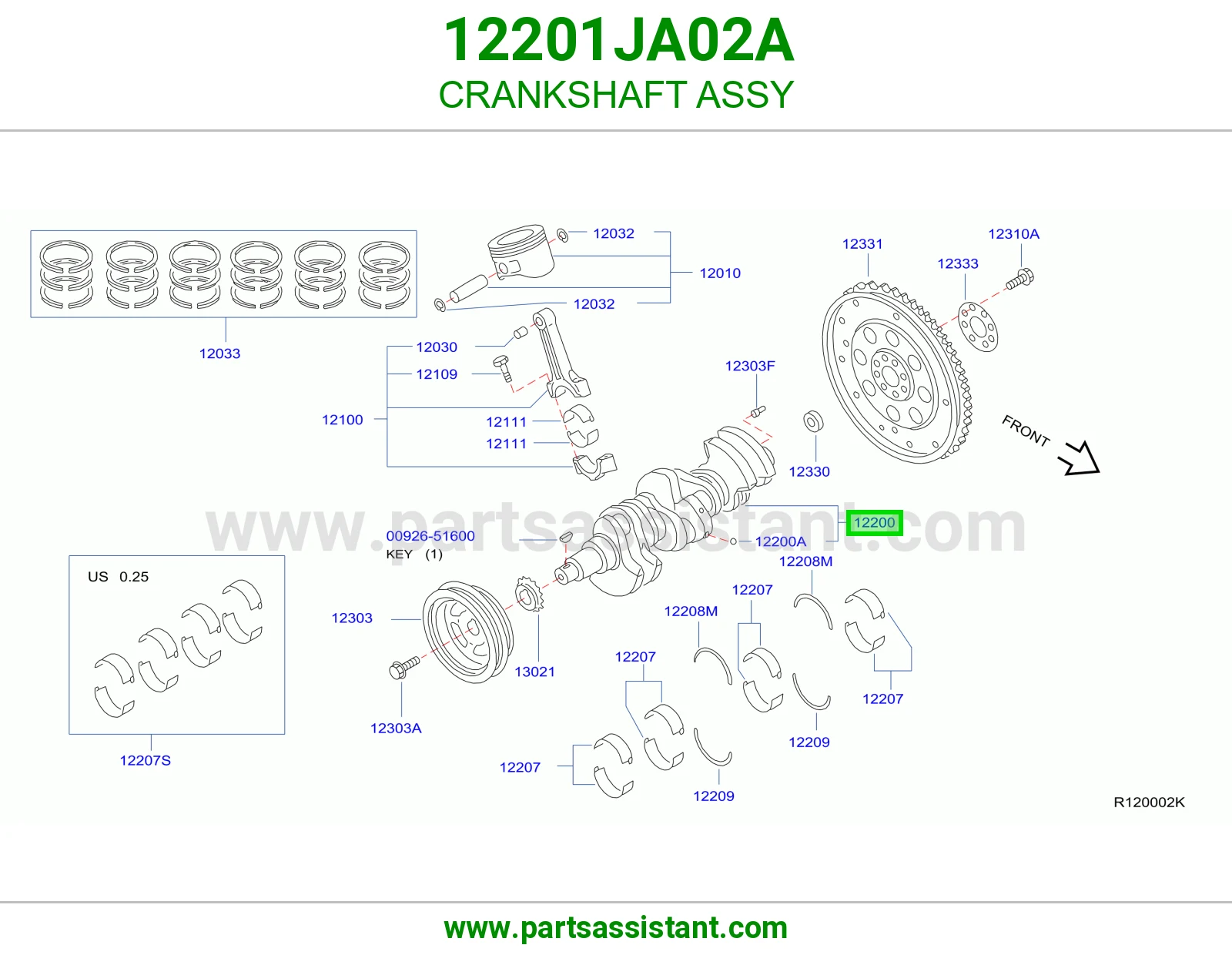 عمود كرنك مكينه 12201JA02A