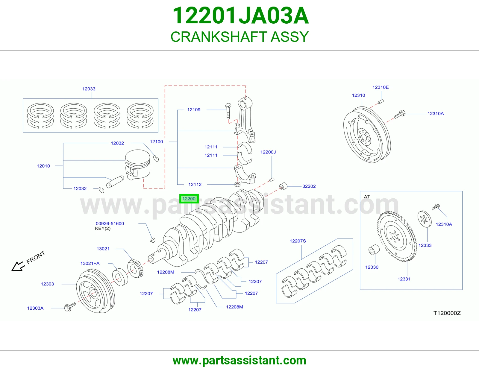 عمود كرنك مكينه 12201JA03A