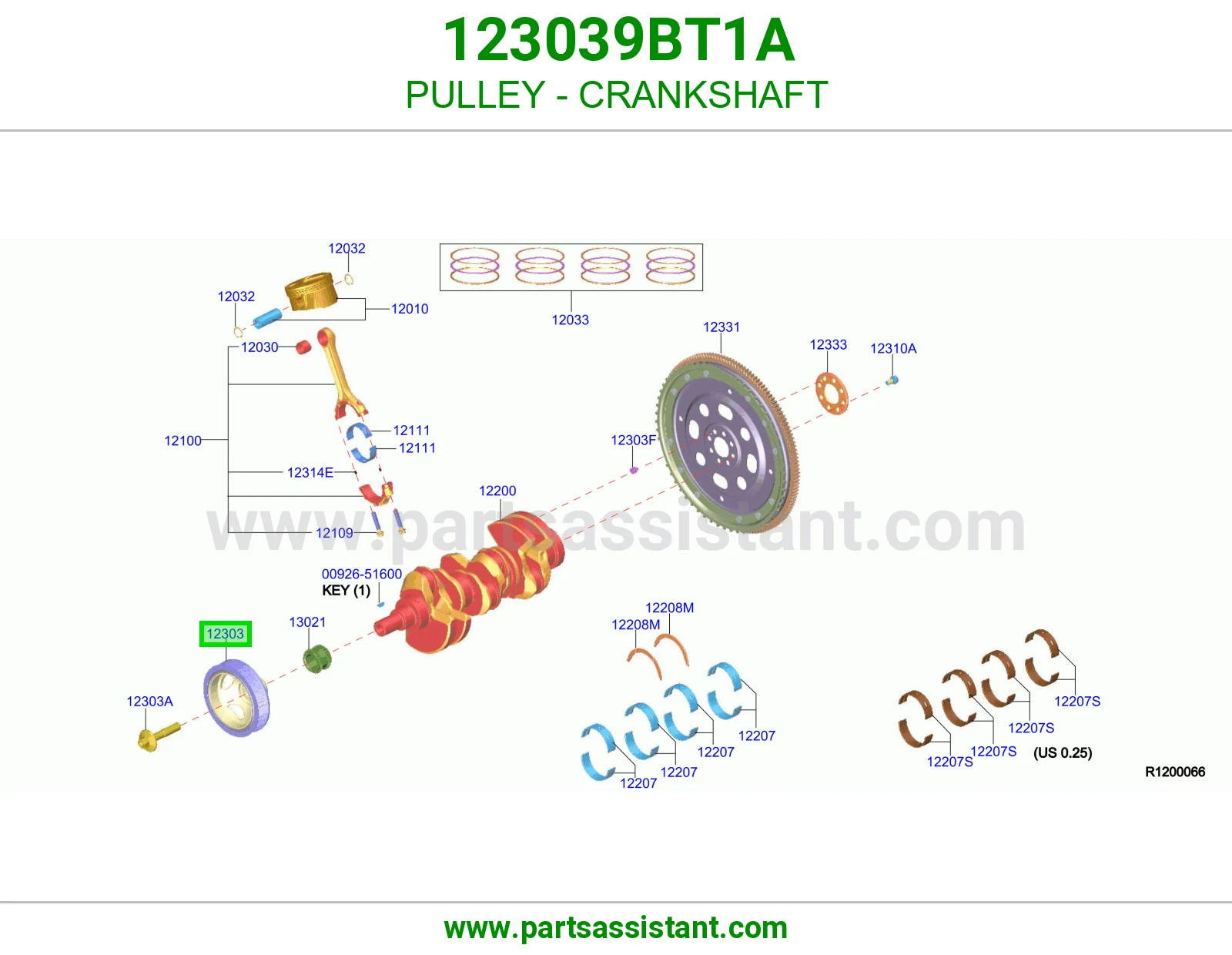 بكره صدر عمود كرنك 123039BT1A