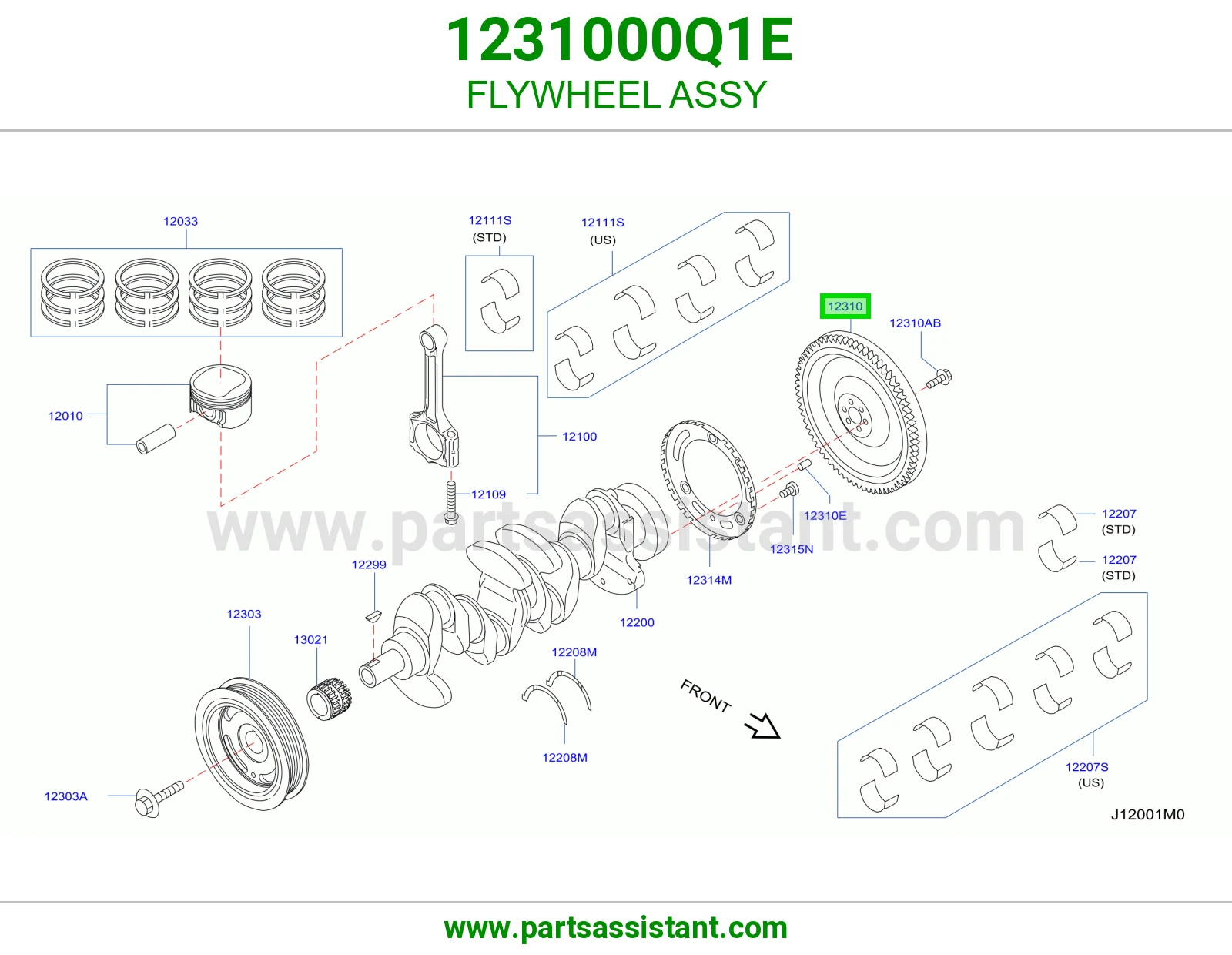 حداف عمود كرنك كامل 1231000Q1E