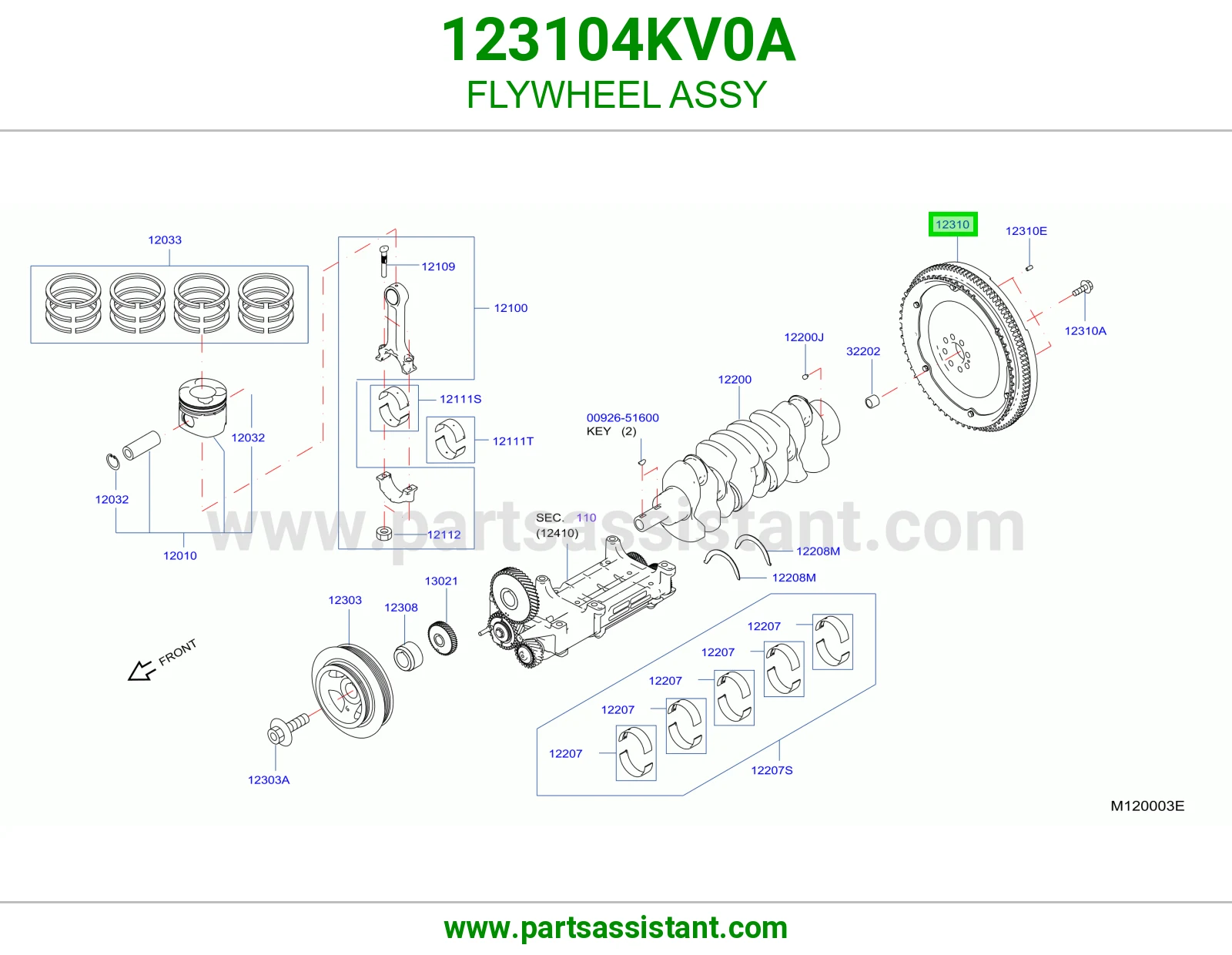 حداف عمود كرنك كامل 123104KV0A