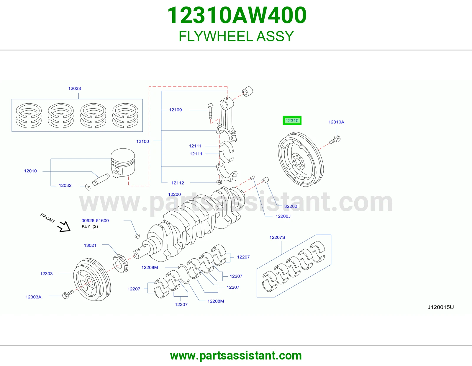 حداف عمود كرنك كامل 12310AW400