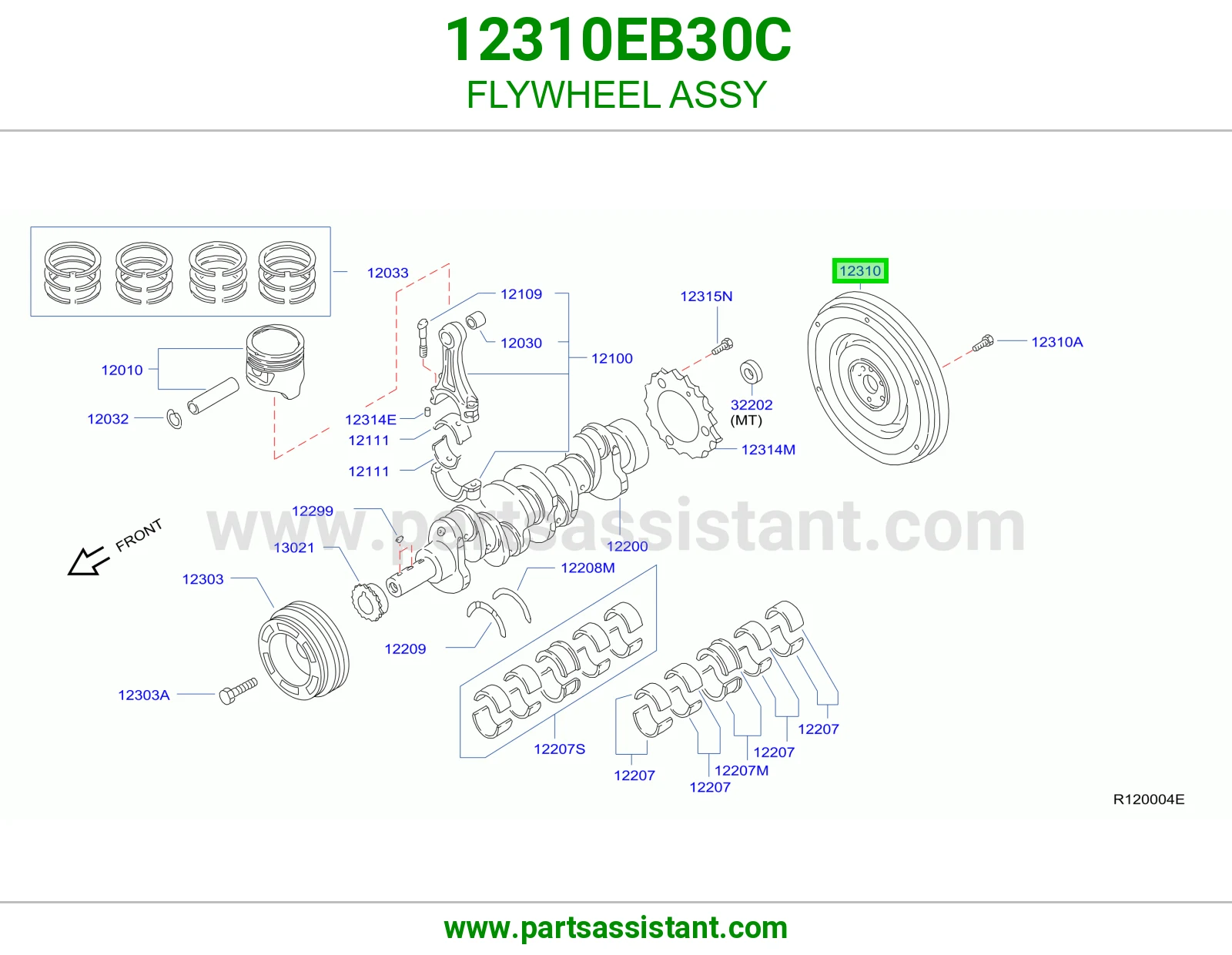 حداف عمود كرنك كامل 12310EB30C
