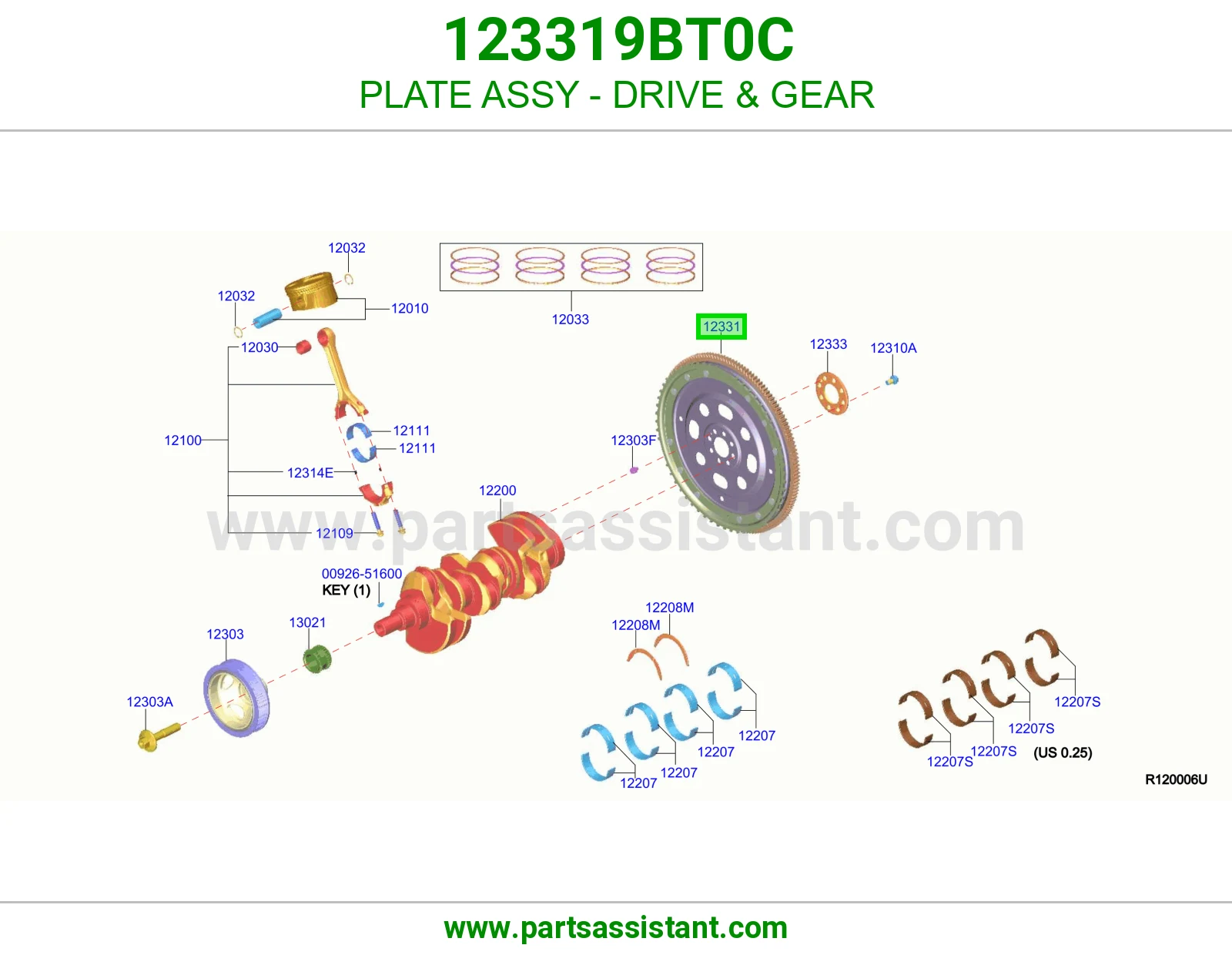 حذاف كرنك قير تماتيك 123319BT0C