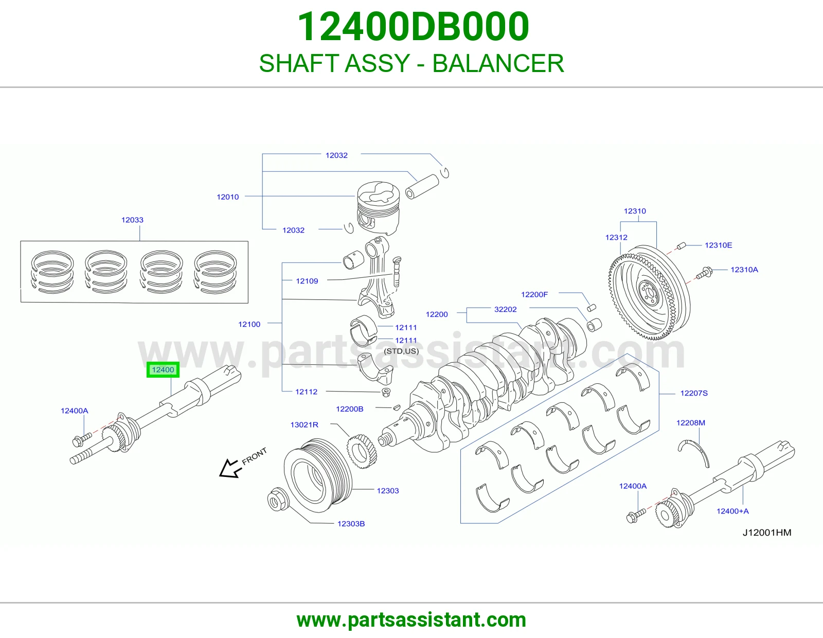 عمود بلانسر كامل 12400DB000