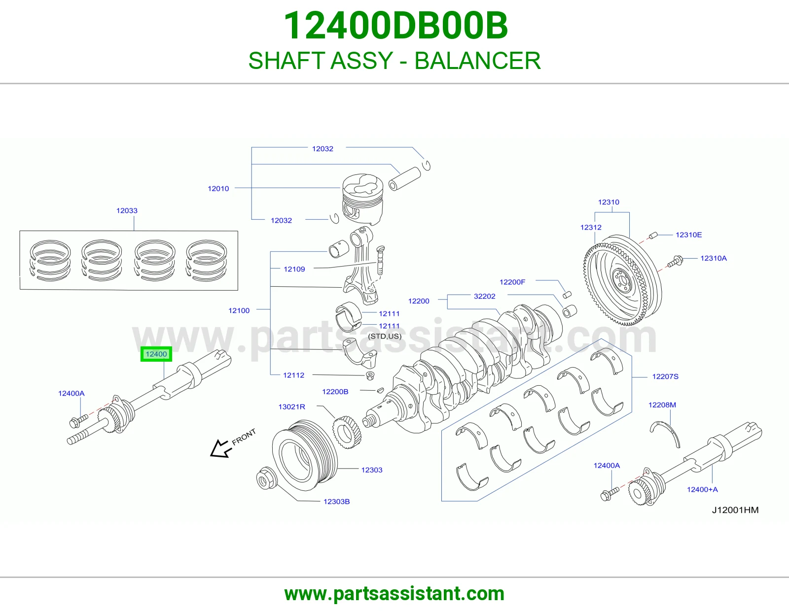عمود بلانسر كامل 12400DB00B