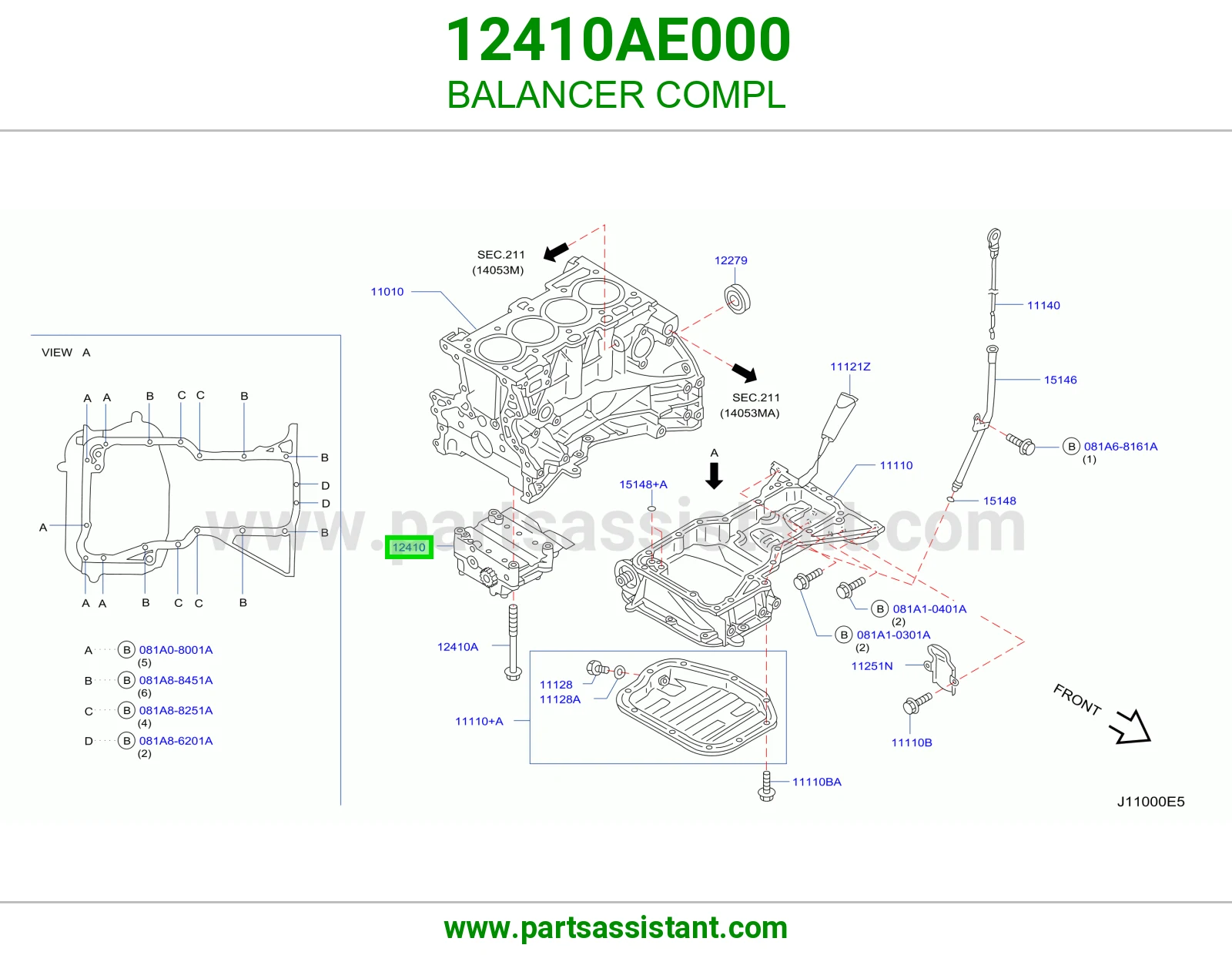 BALANCER COMPL 12410AE000