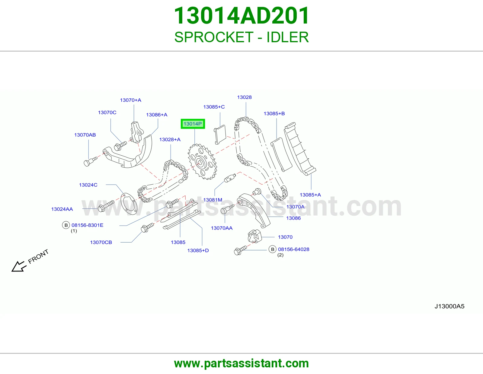 SPROCKET - IDLER 13014AD201