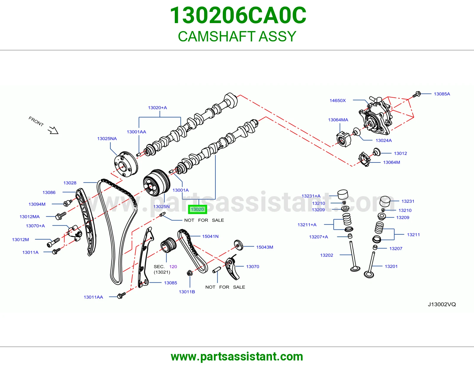CAMSHAFT ASSY 130206CA0C