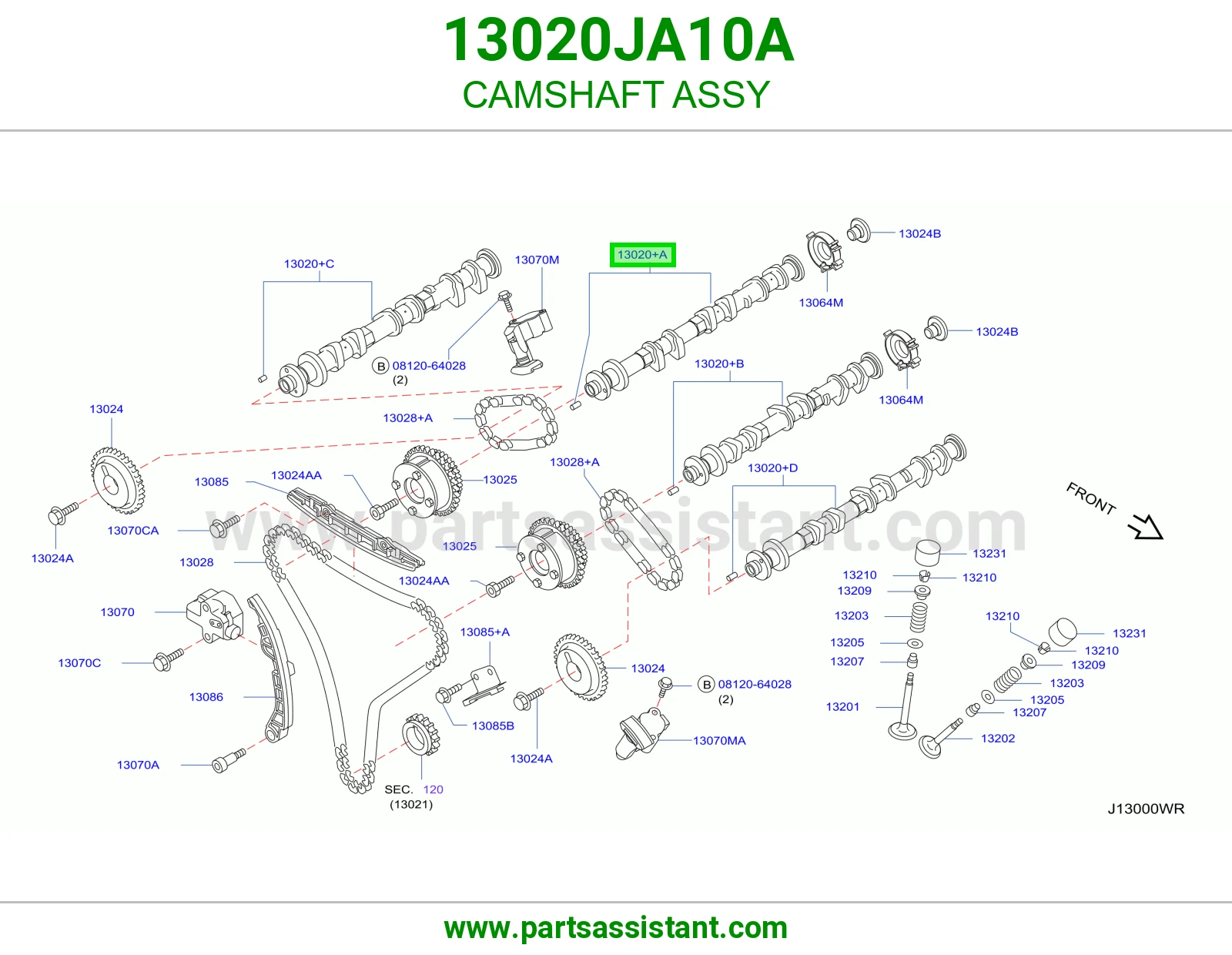 عمود تيمن 13020JA10A