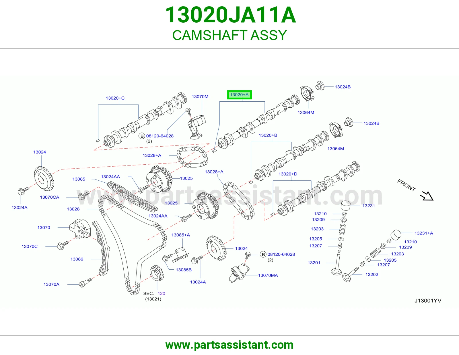 عمود تيمن 13020JA11A