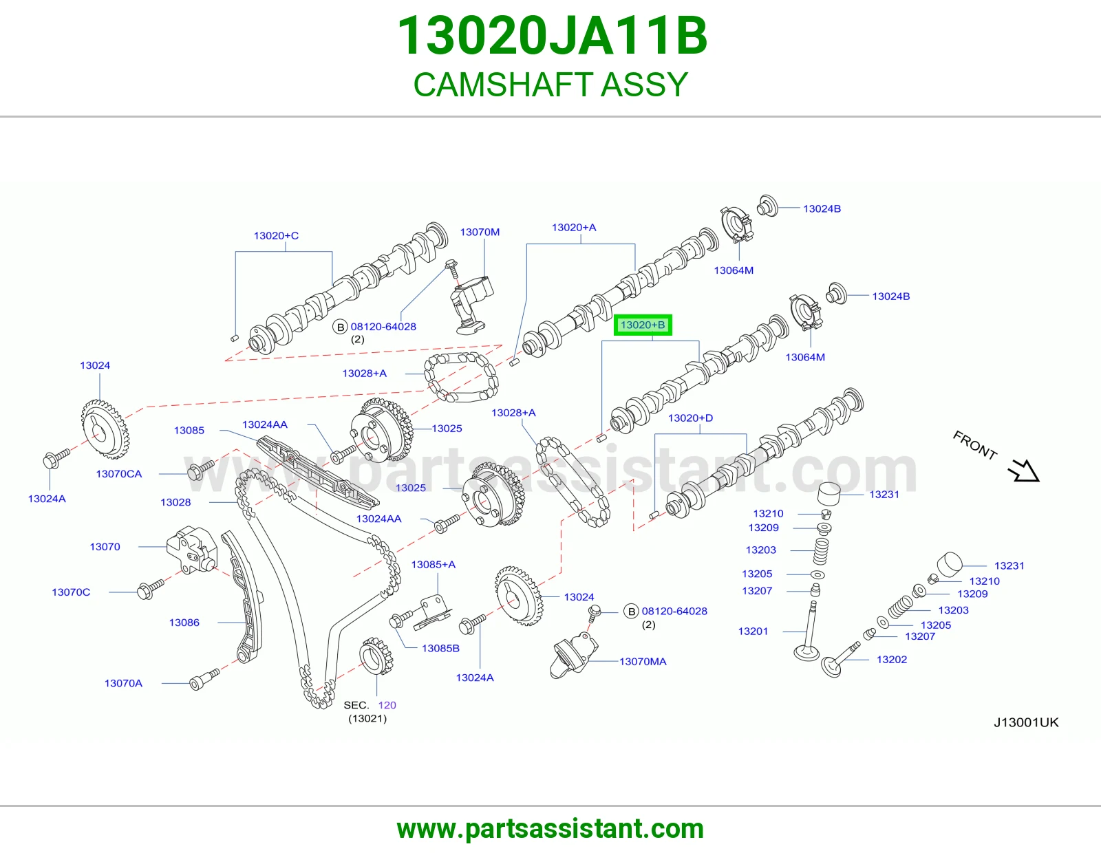 عمود تيمن 13020JA11B