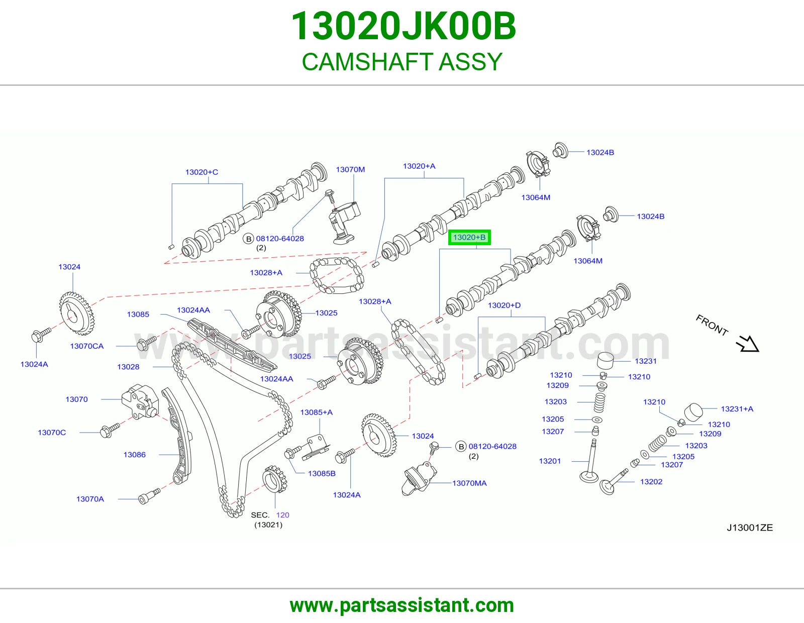 عمود تيمن 13020JK00B